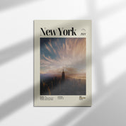 New York City Sunset Skyline Print v1