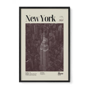 New York City Nighttime Skyline Print v2