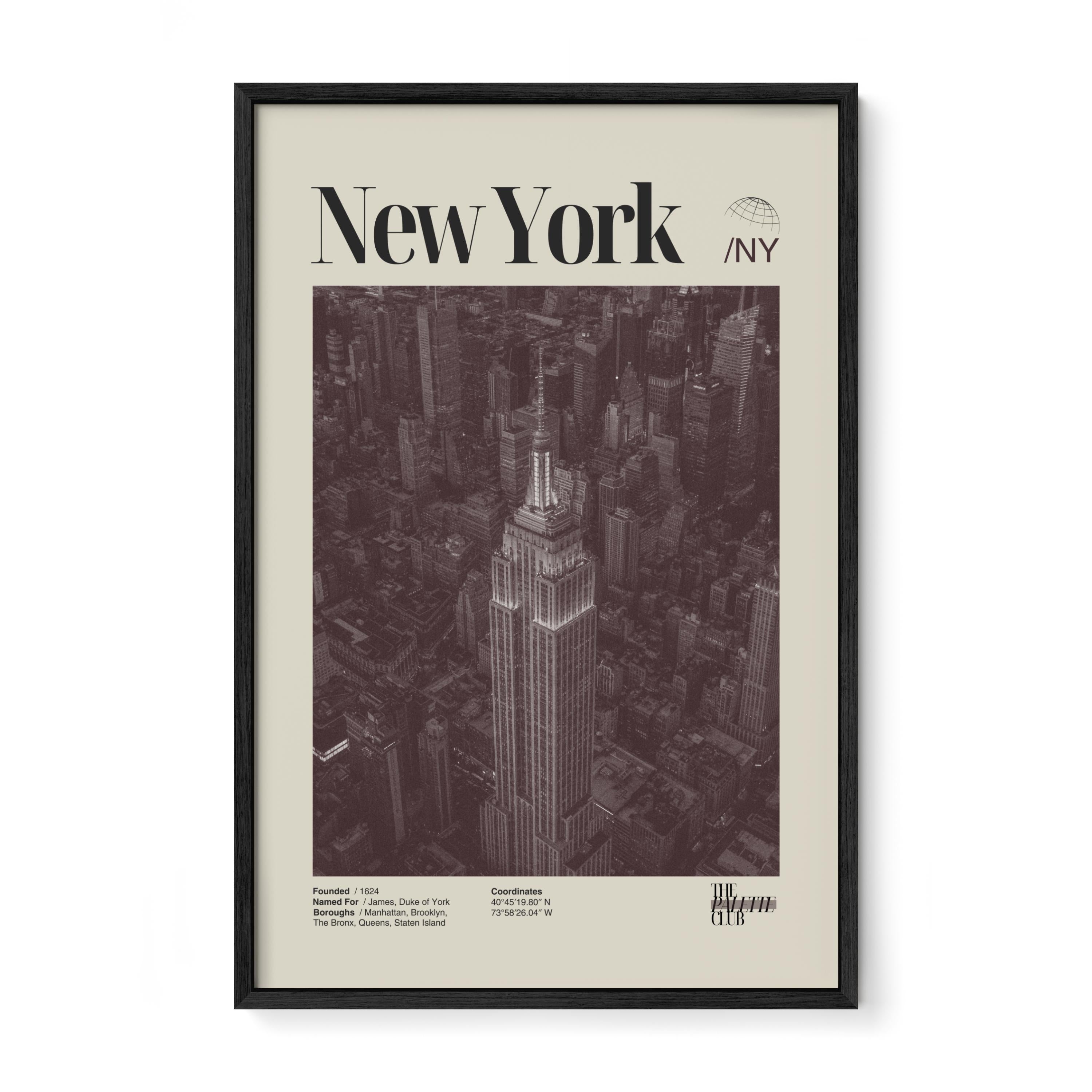 New York City Nighttime Skyline Print v2