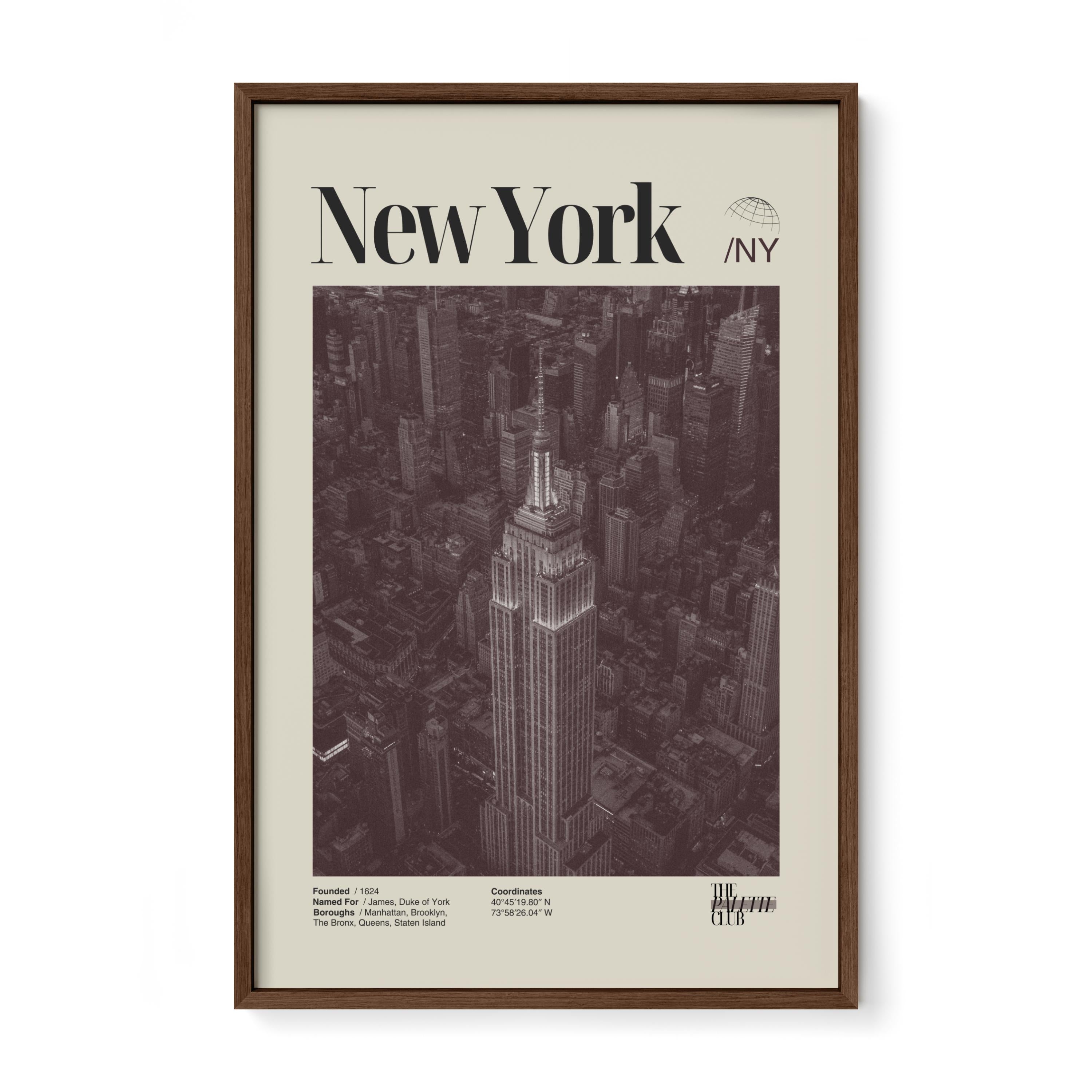 New York City Nighttime Skyline Print v2