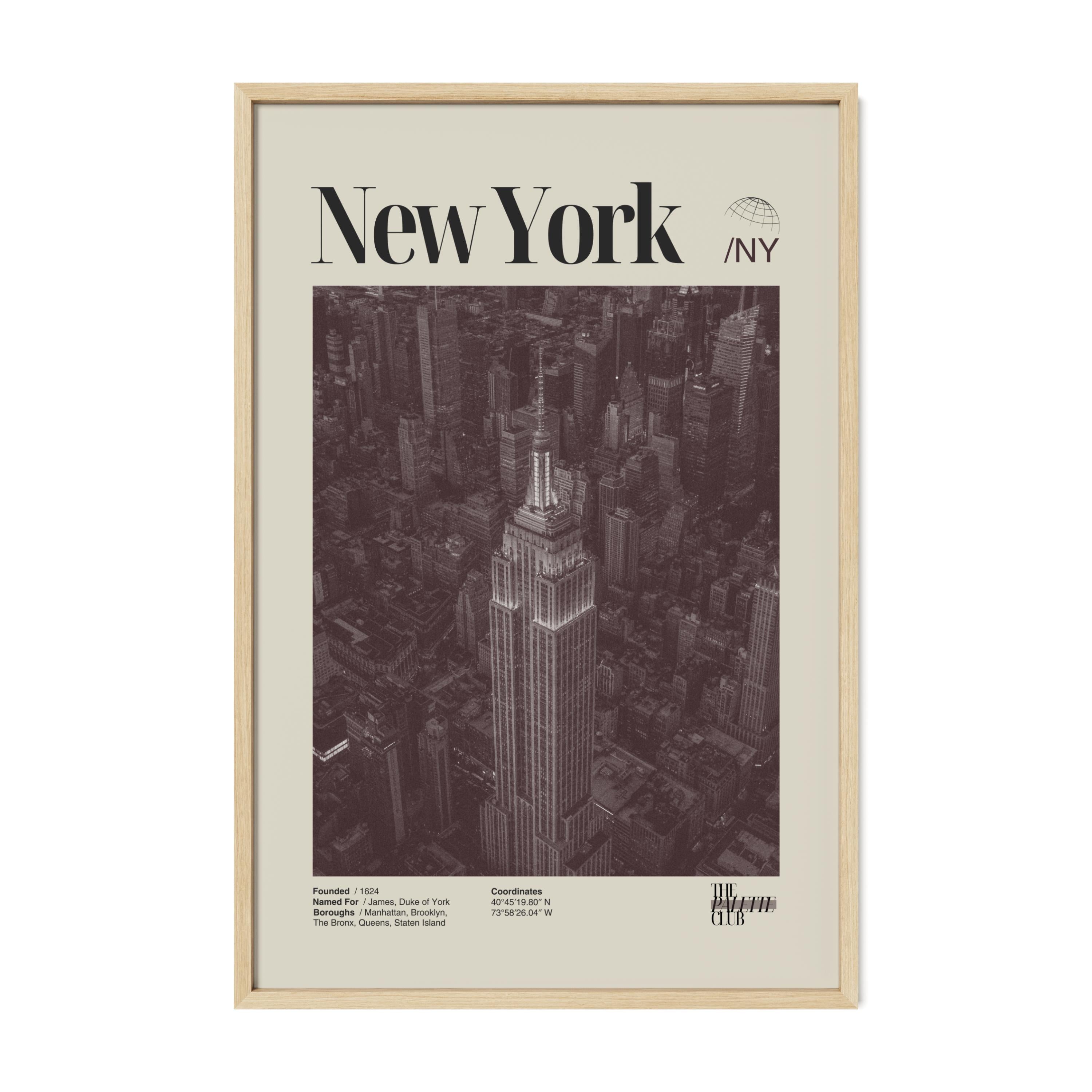 New York City Nighttime Skyline Print v2