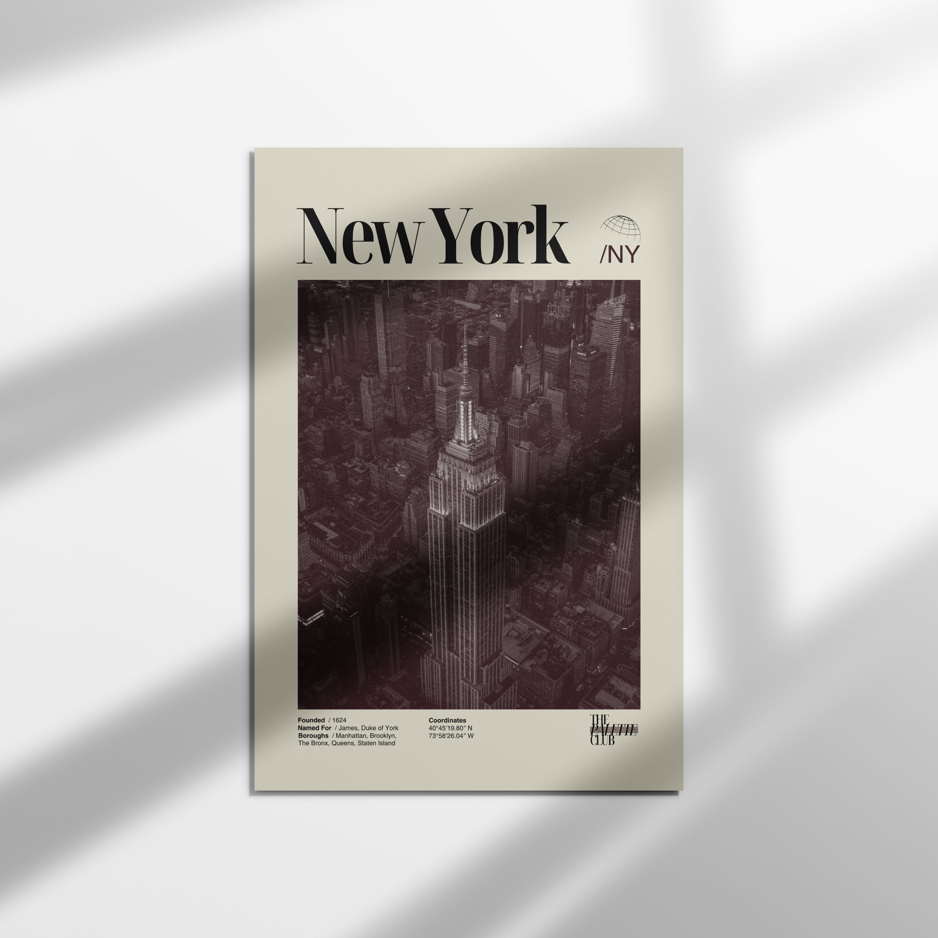 New York City Nighttime Skyline Print v2