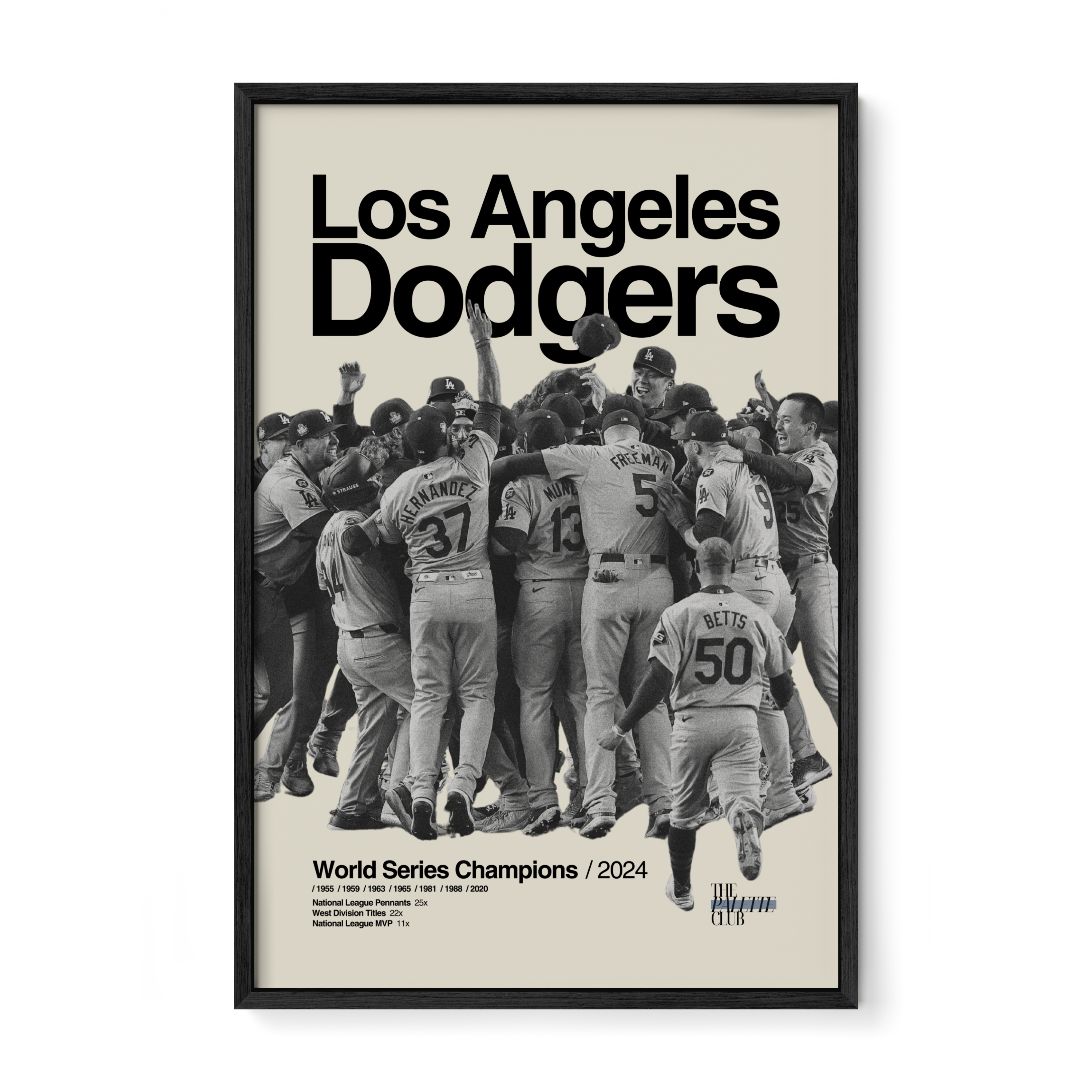LA Dodgers 2024 World Series Celebration Poster