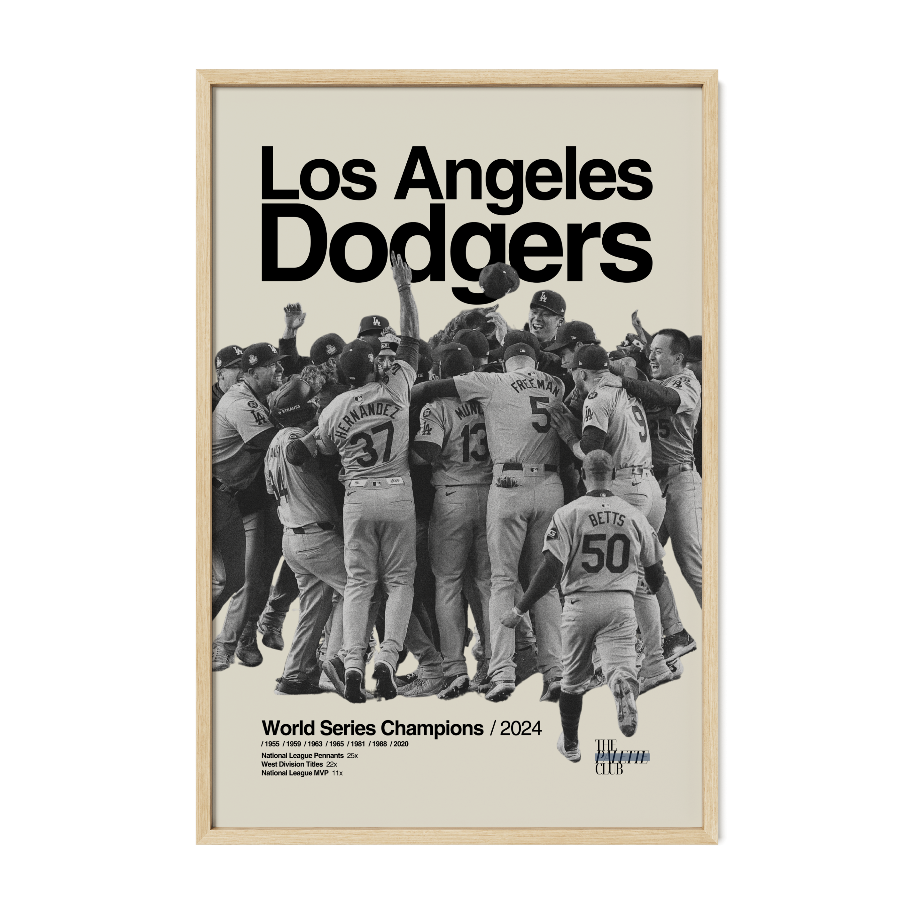 LA Dodgers 2024 World Series Celebration Poster