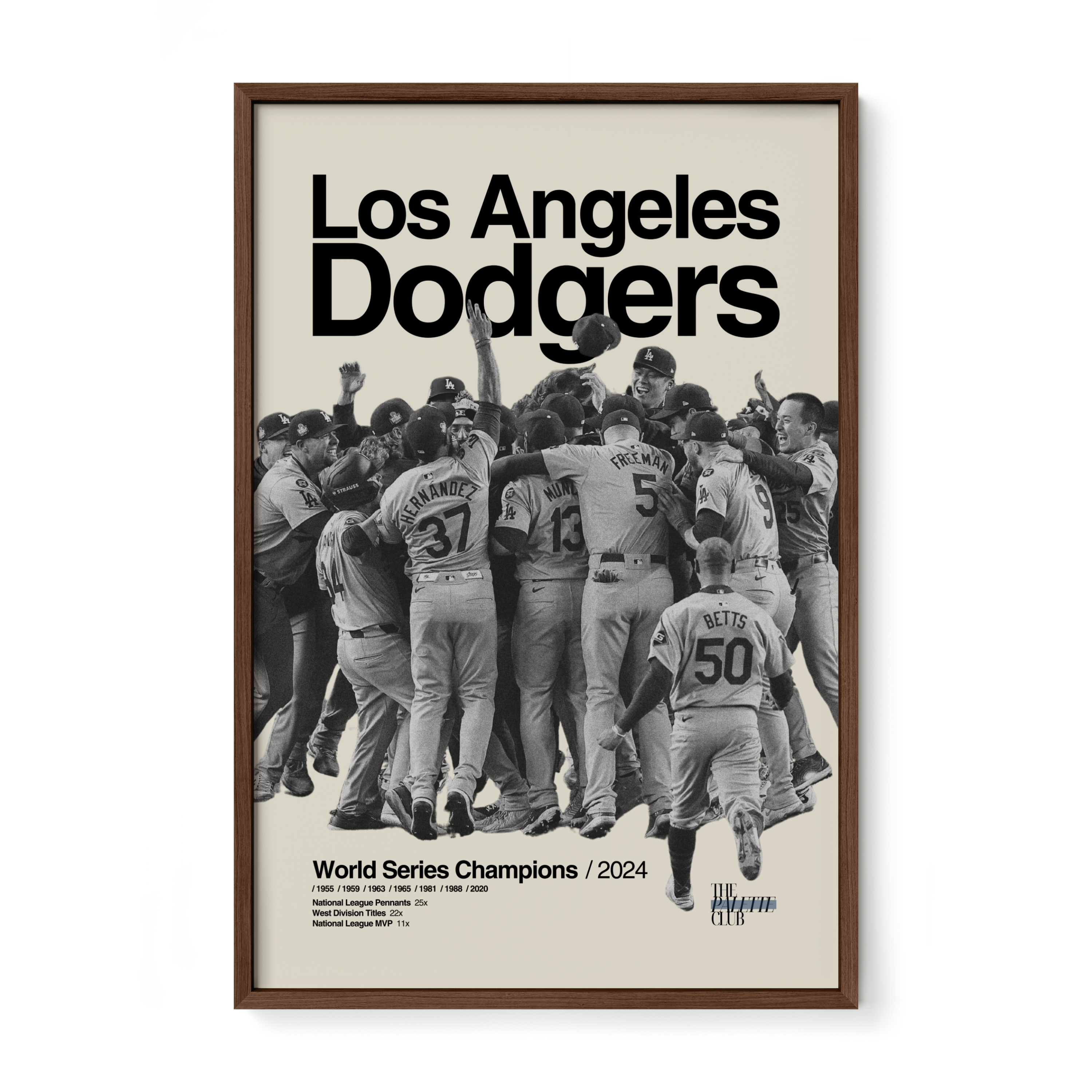 LA Dodgers 2024 World Series Celebration Poster