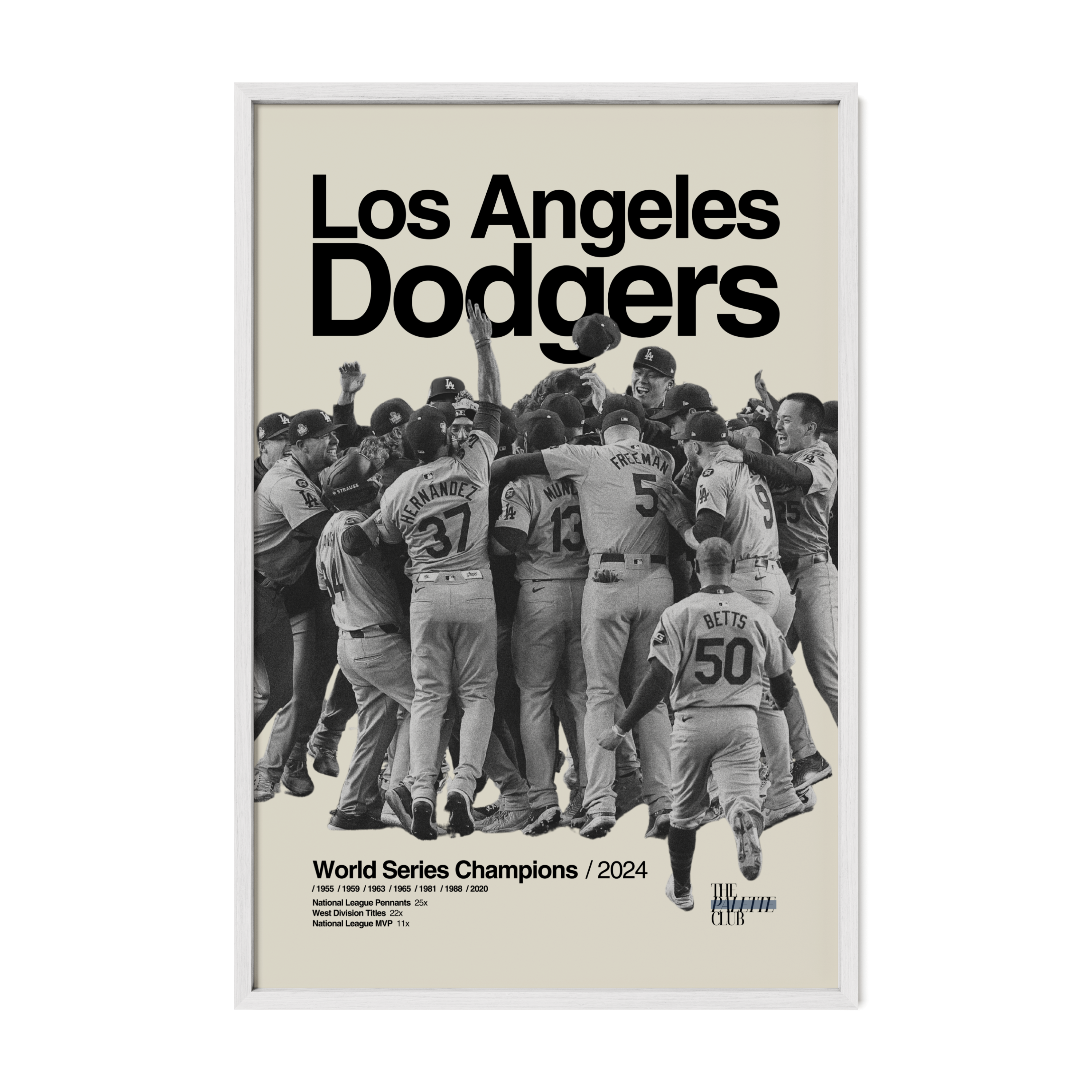LA Dodgers 2024 World Series Celebration Poster