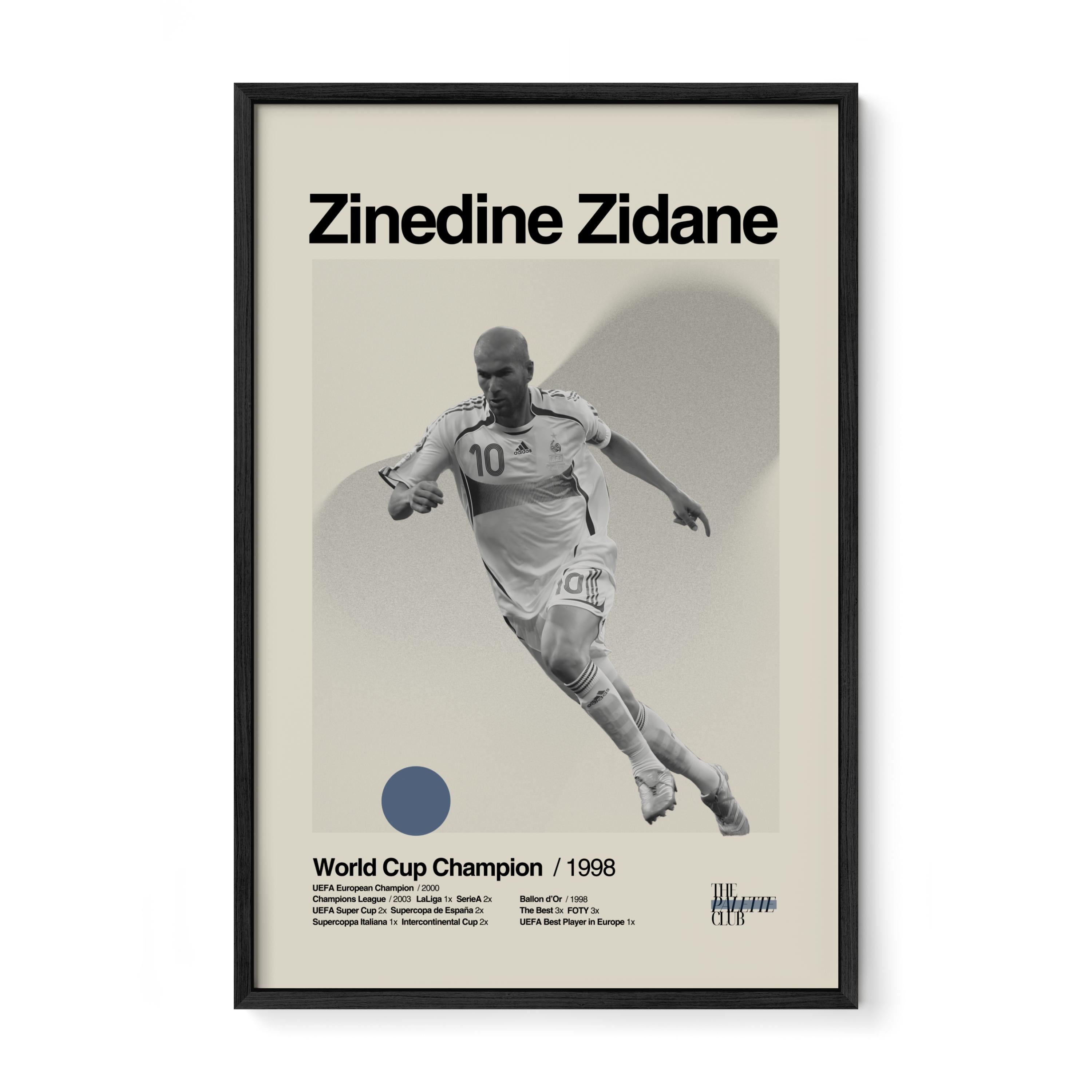 Zinedine Zidane France World Cup Print v1