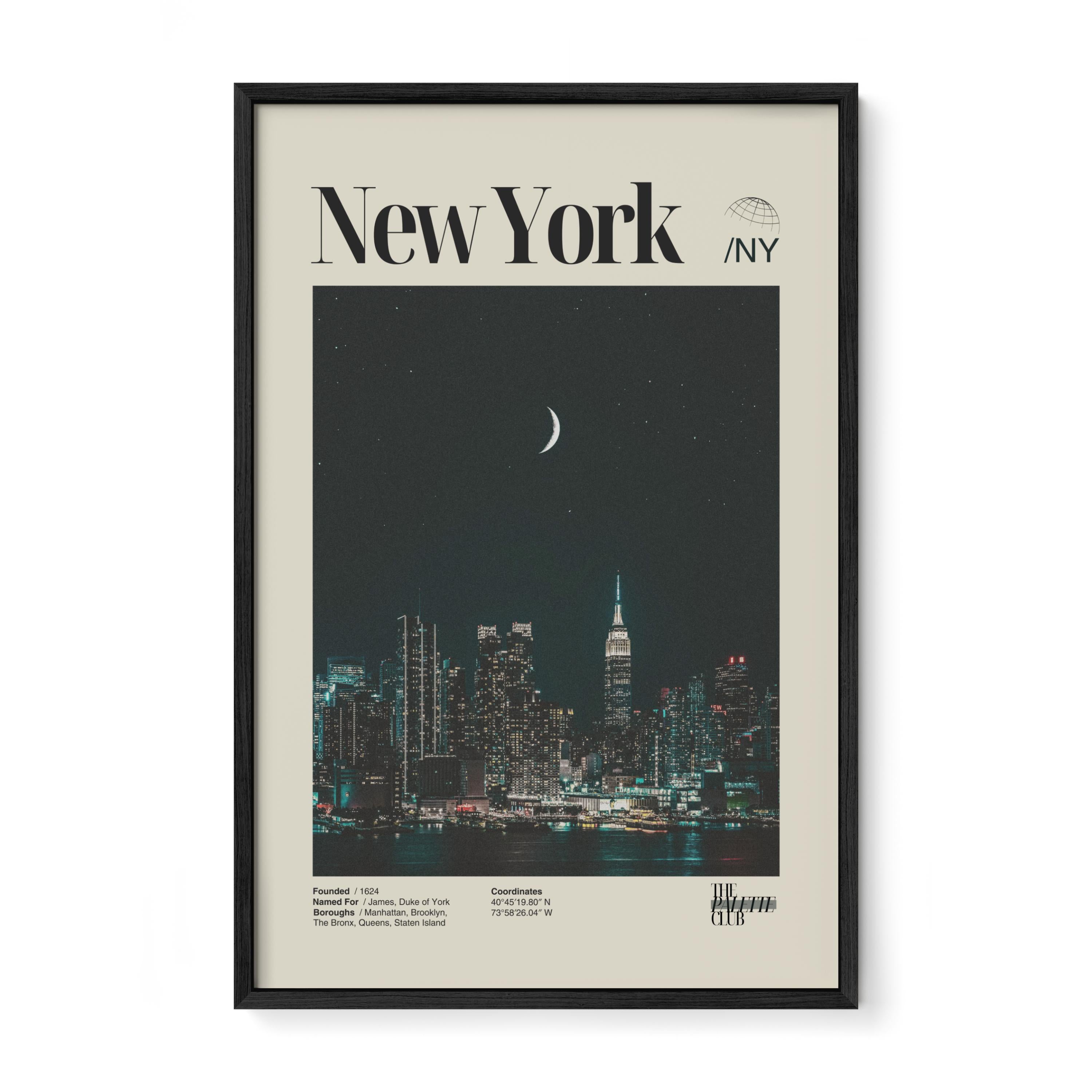 New York City Nighttime Skyline Print