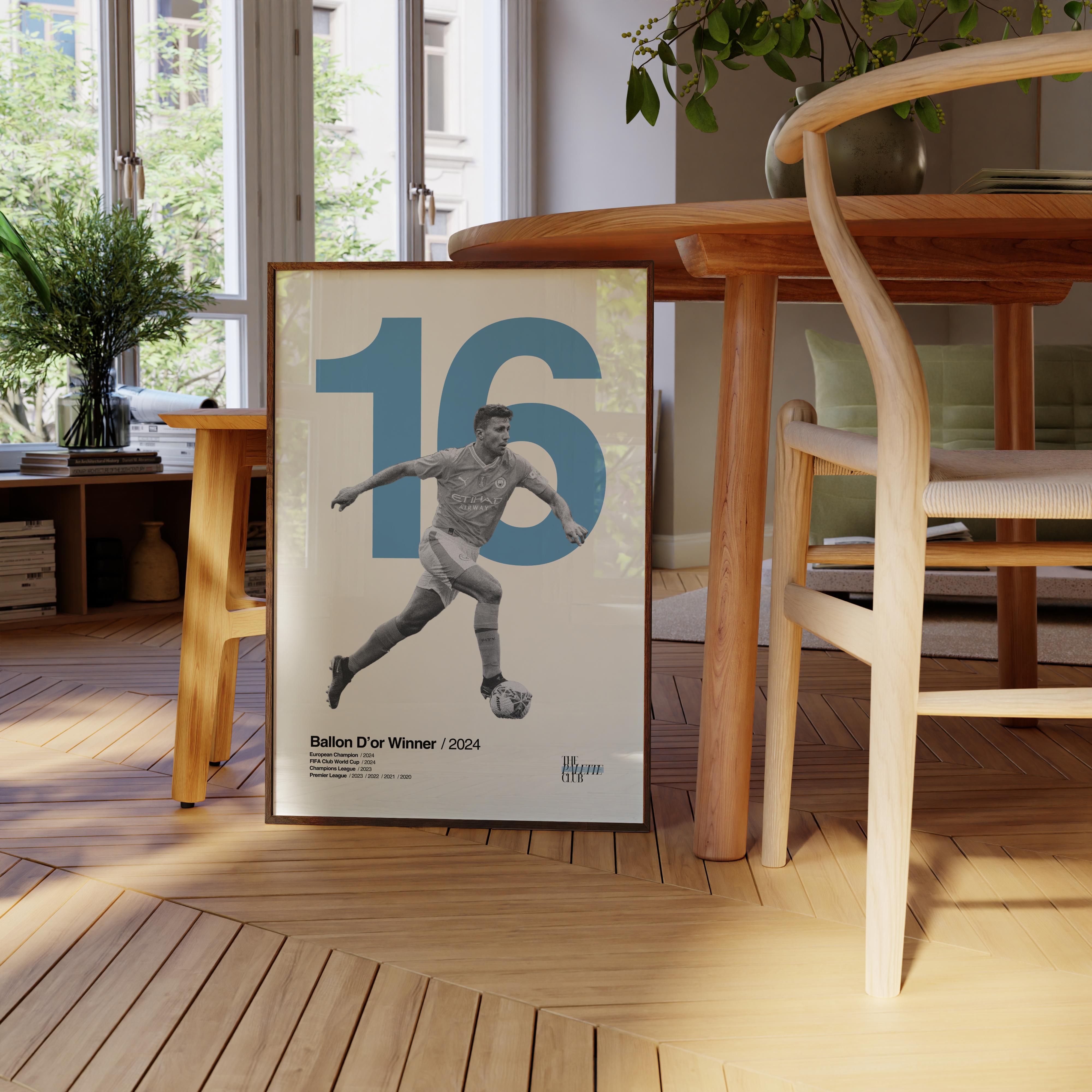Rodri "16" Manchester City Print