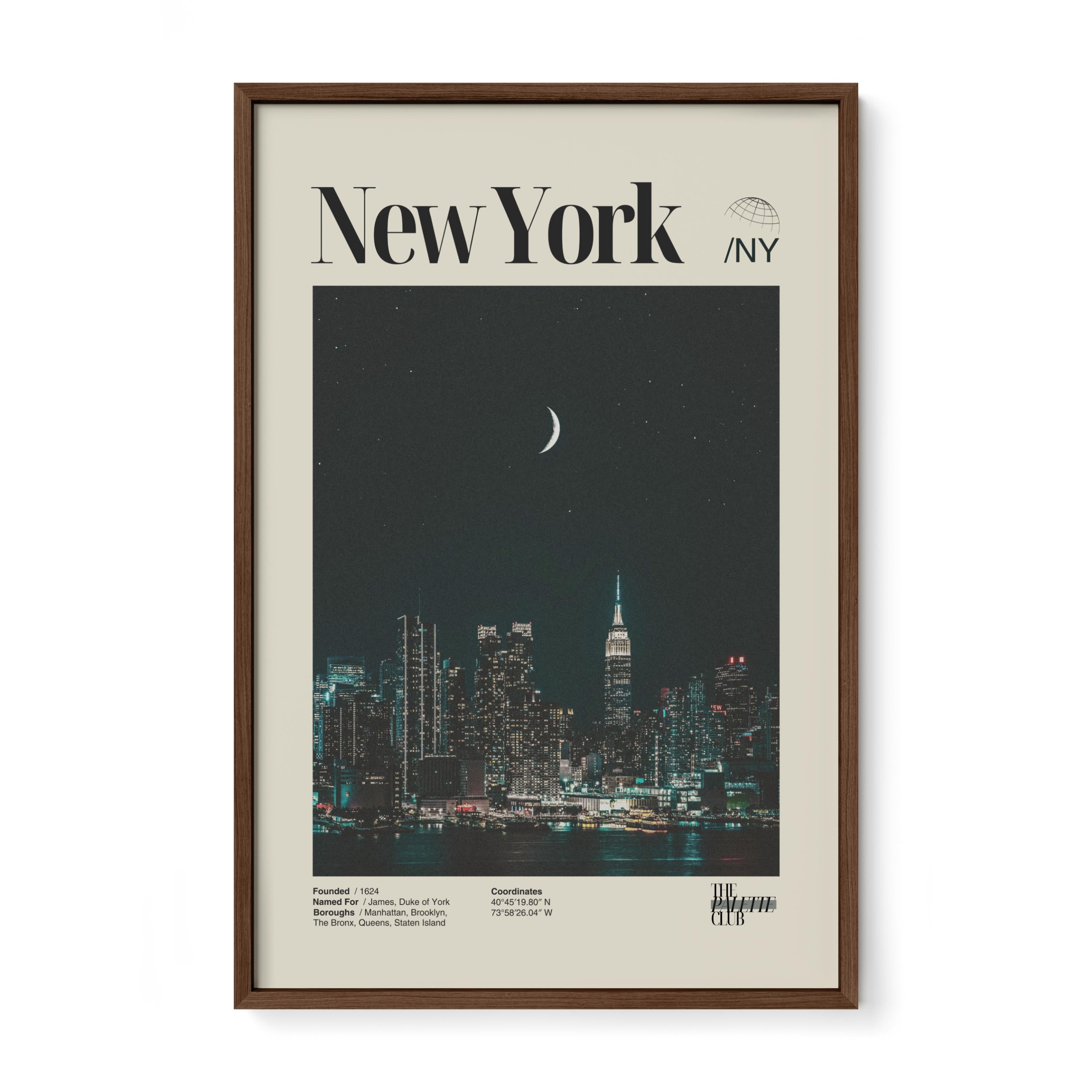 New York City Nighttime Skyline Print