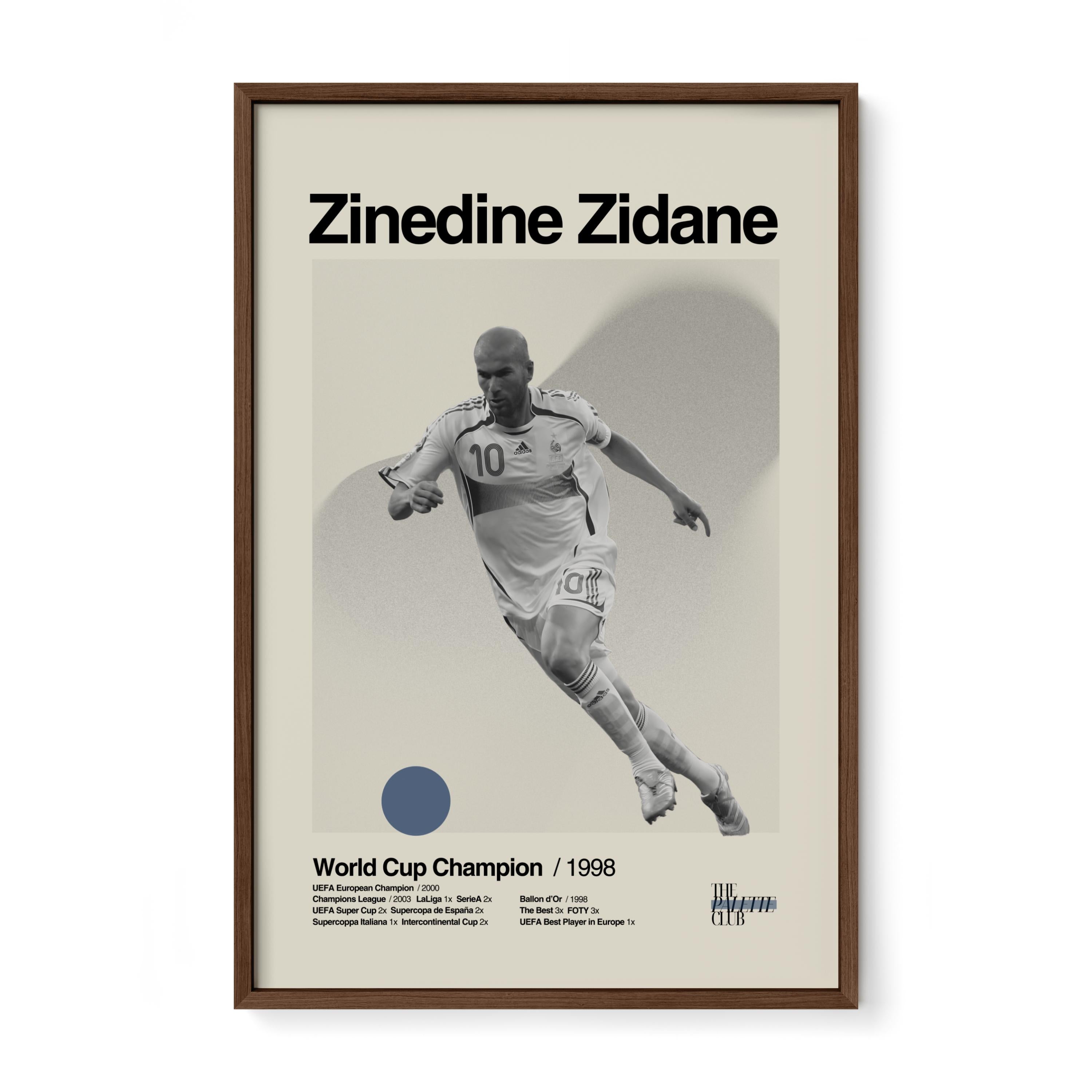 Zinedine Zidane France World Cup Print v1