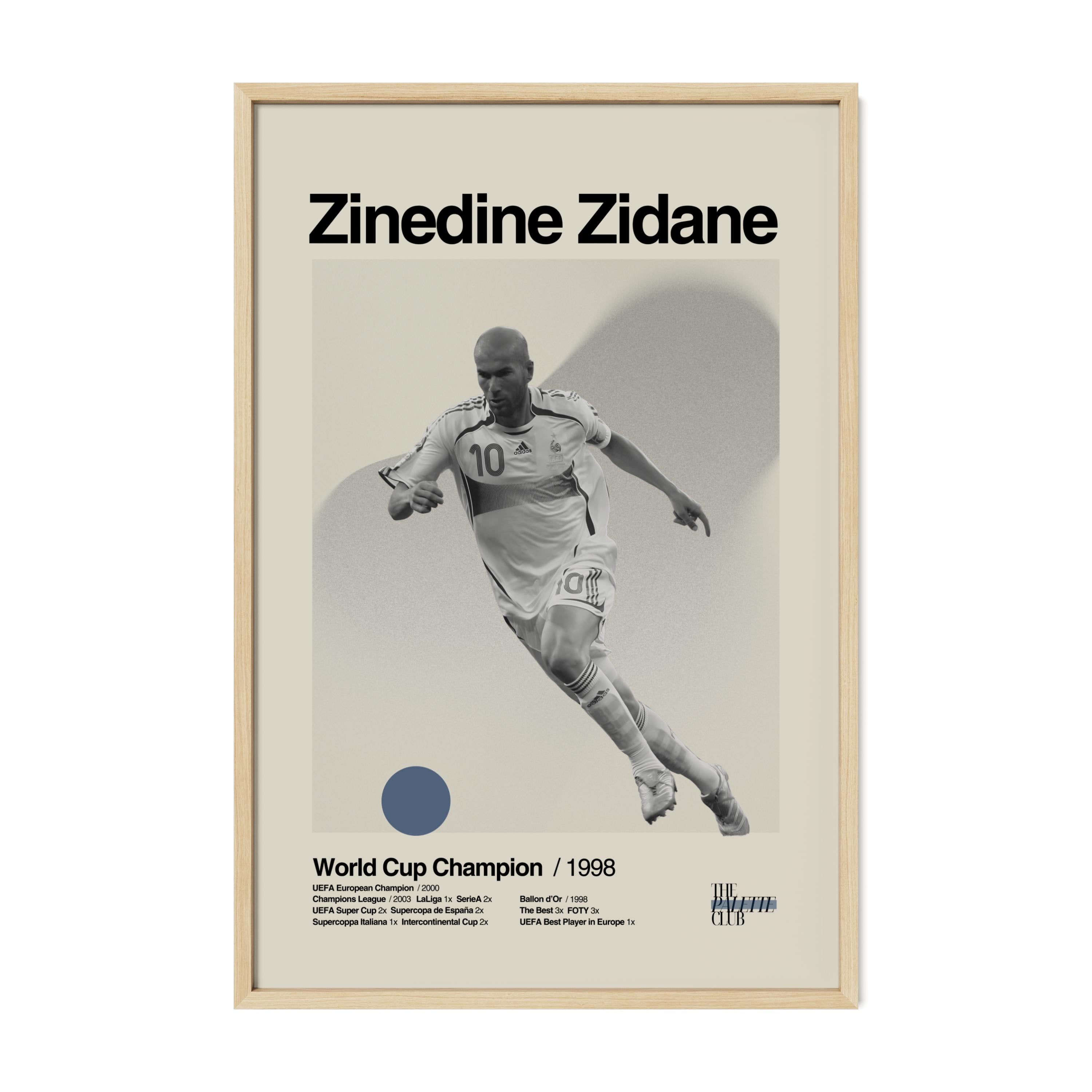 Zinedine Zidane France World Cup Print v1