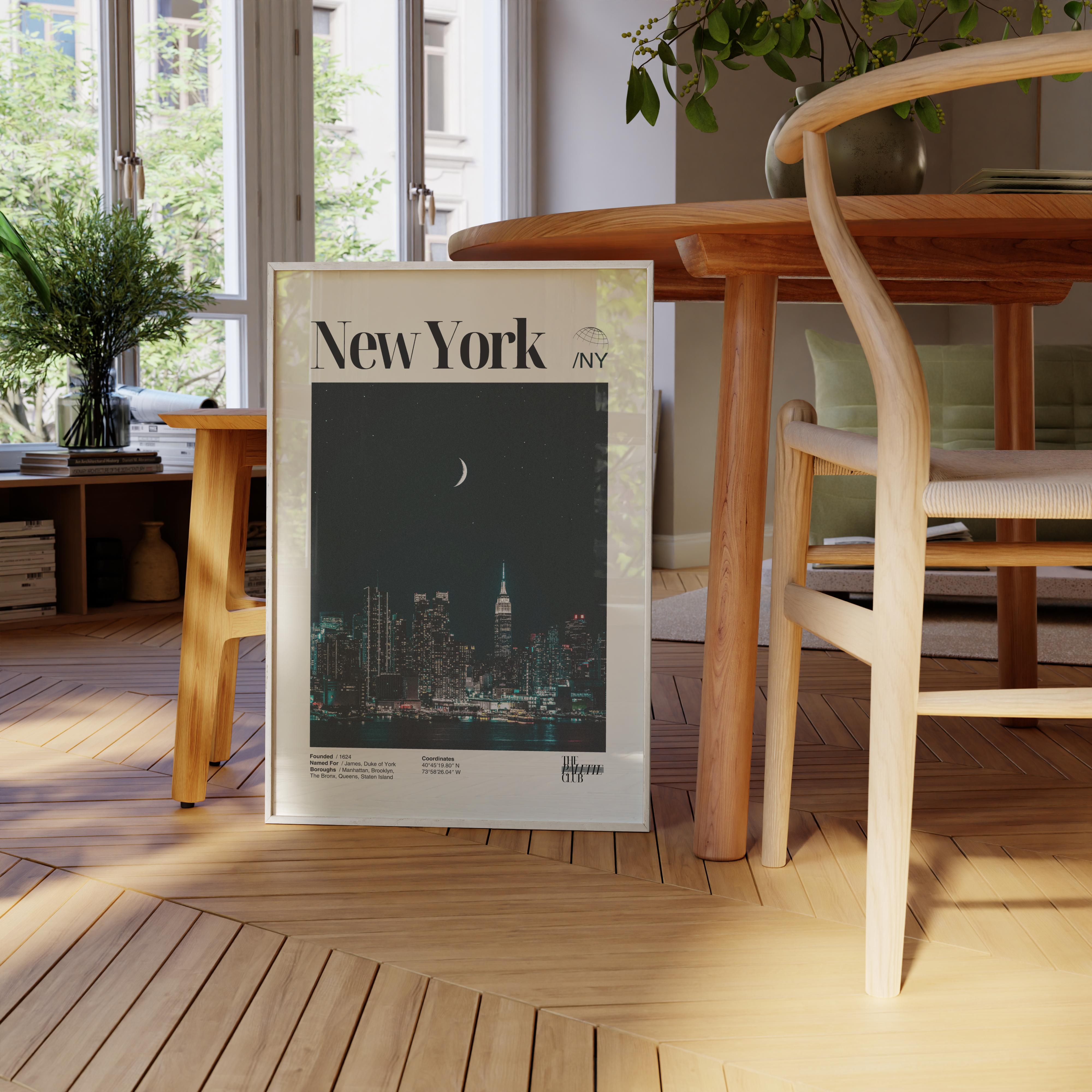 New York City Nighttime Skyline Print
