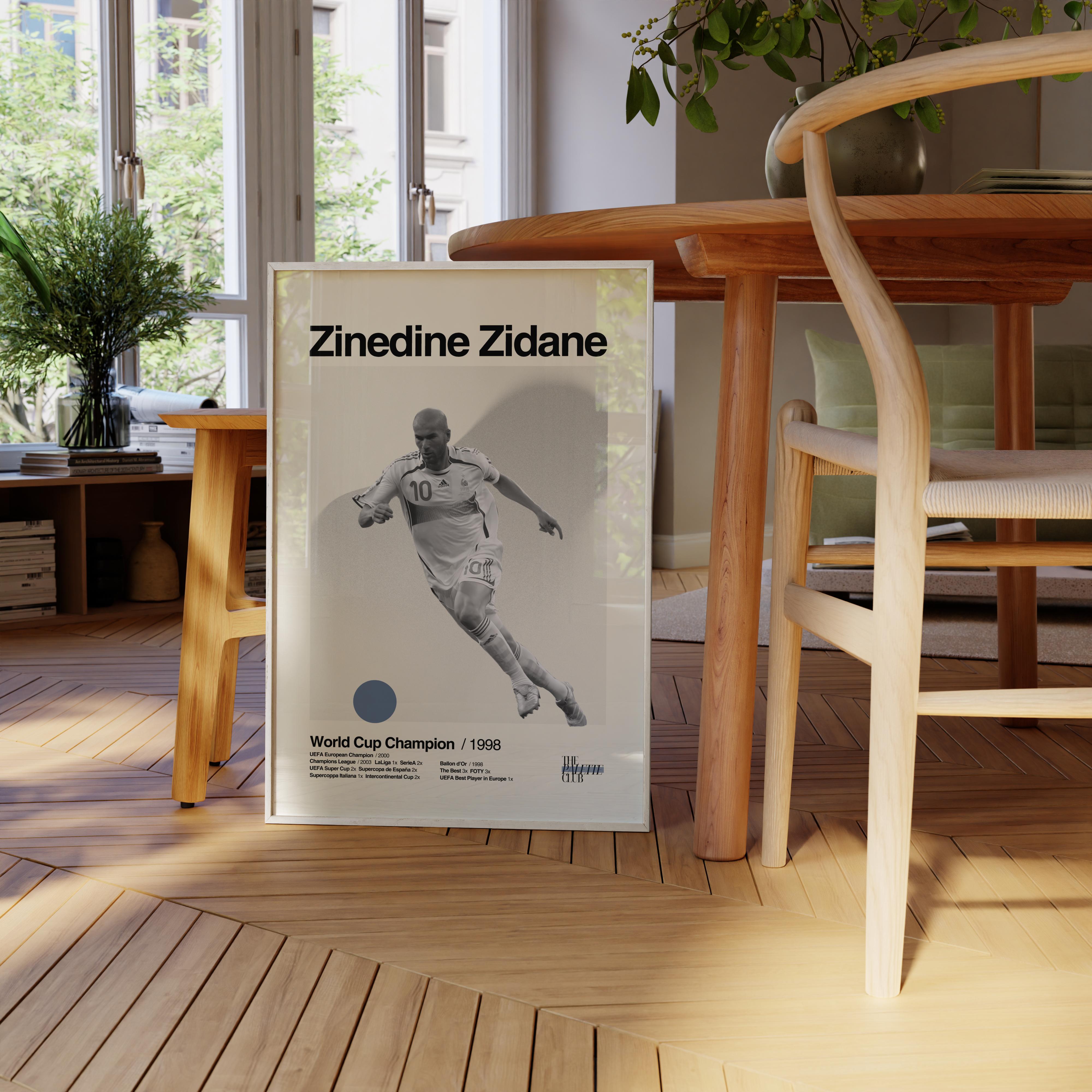 Zinedine Zidane France World Cup Print v1