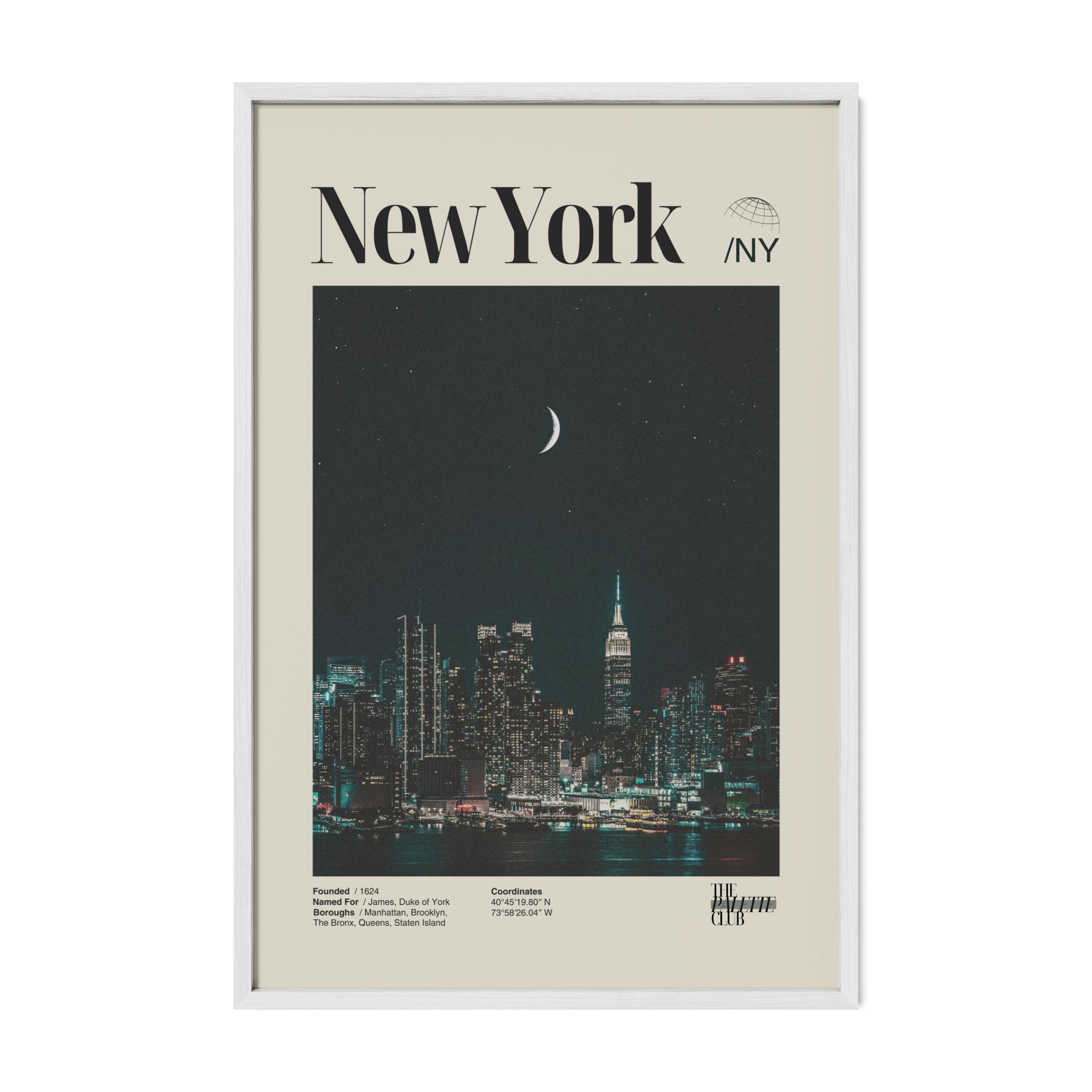 New York City Nighttime Skyline Print
