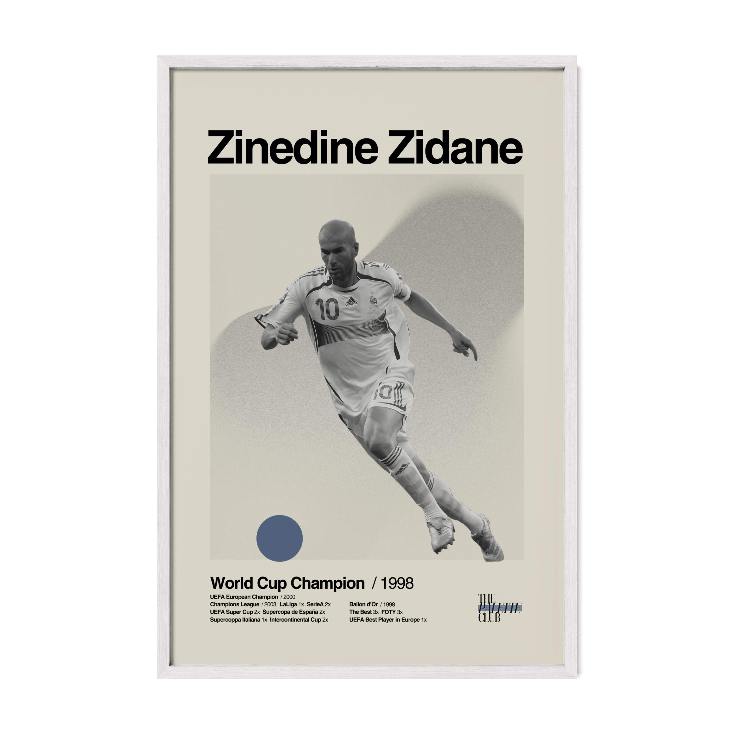 Zinedine Zidane France World Cup Print v1