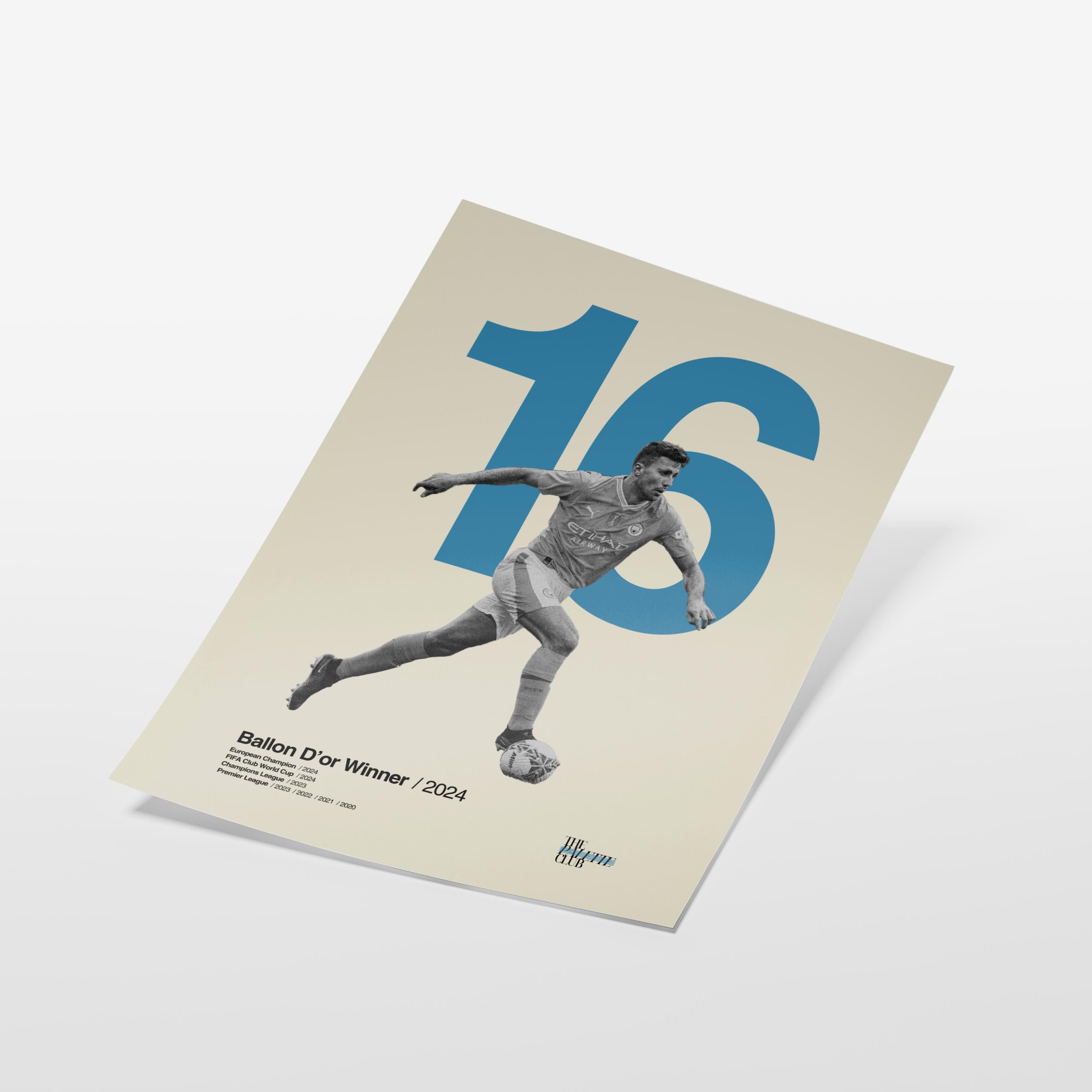 Rodri "16" Manchester City Print