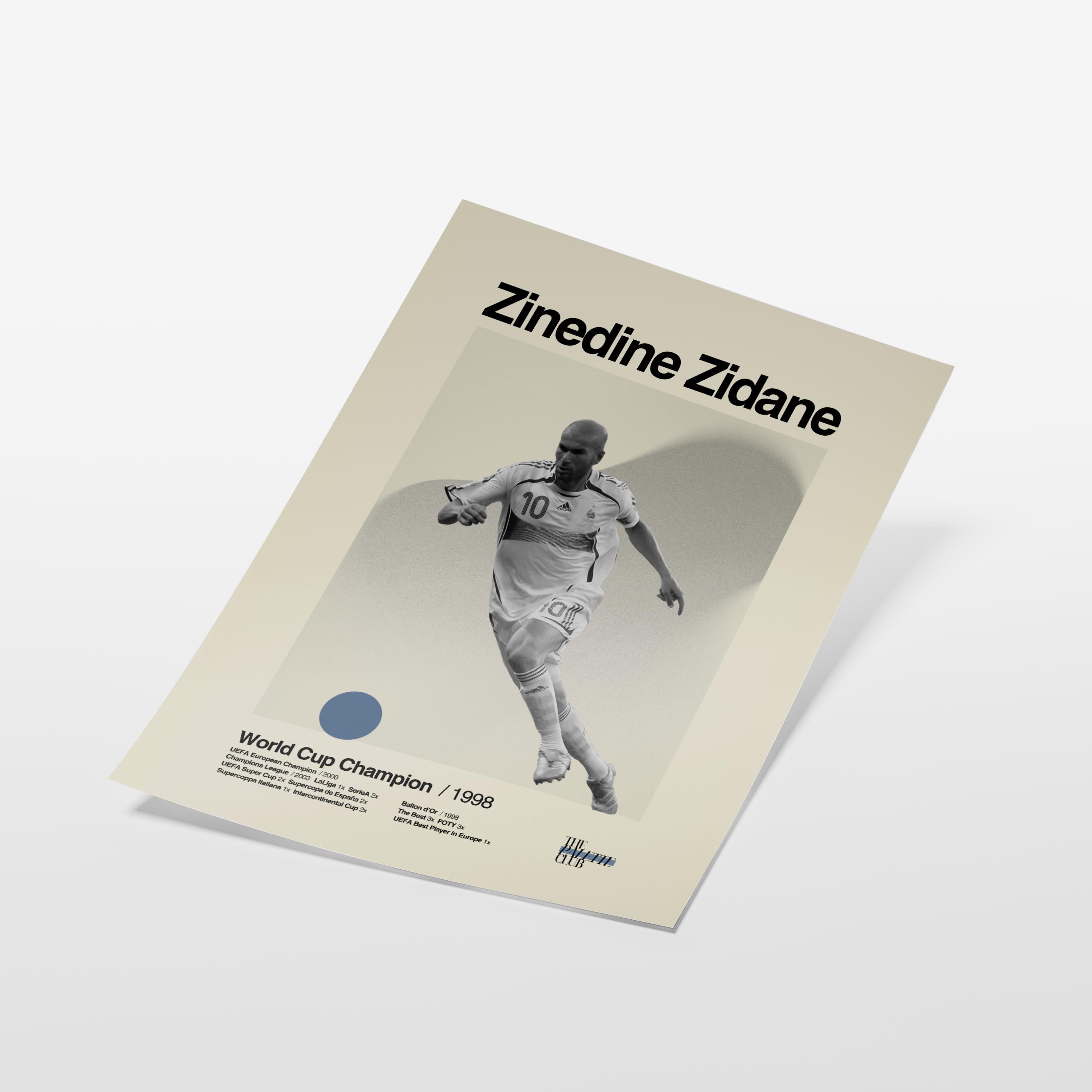 Zinedine Zidane France World Cup Print v1