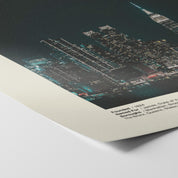 New York City Nighttime Skyline Print