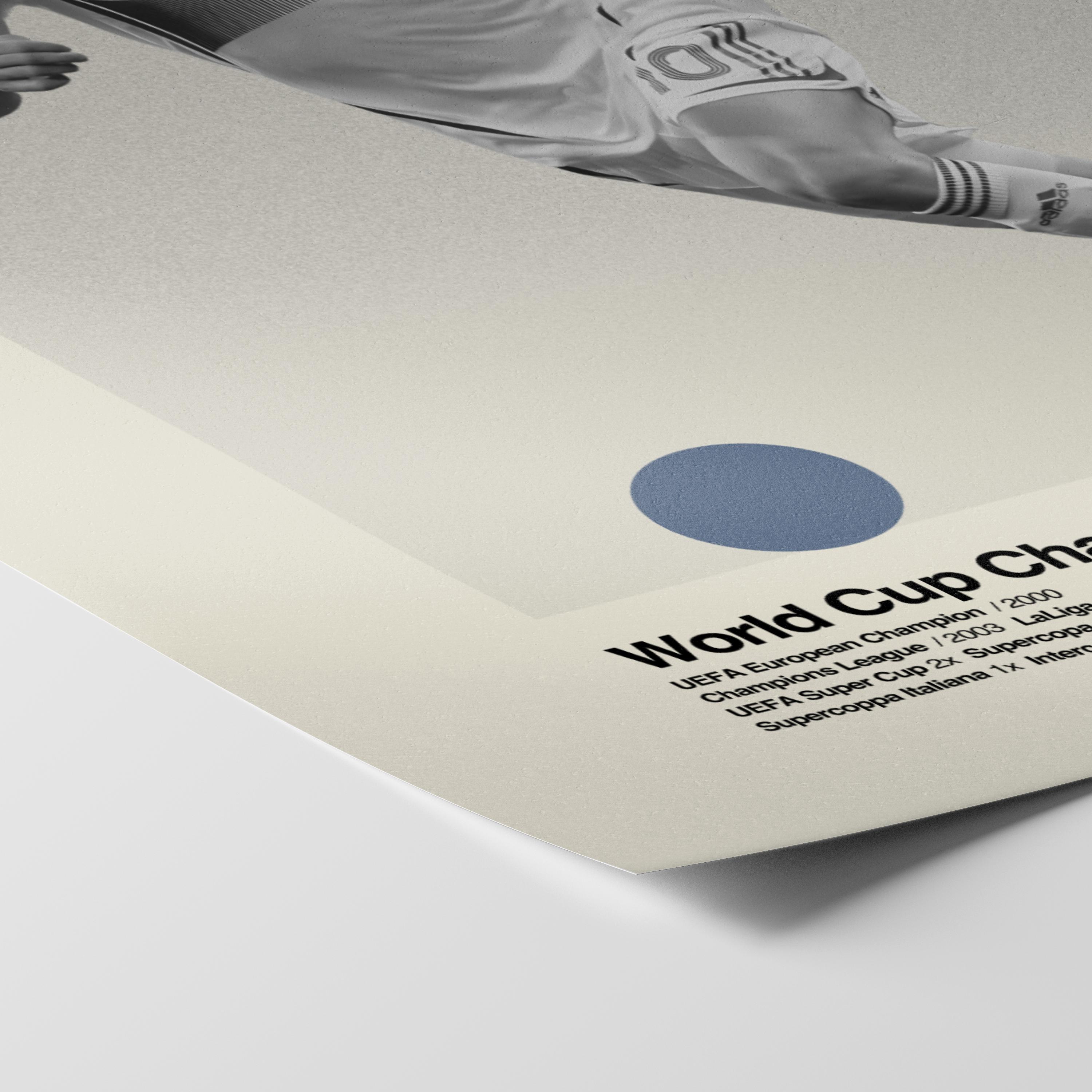Zinedine Zidane France World Cup Print v1