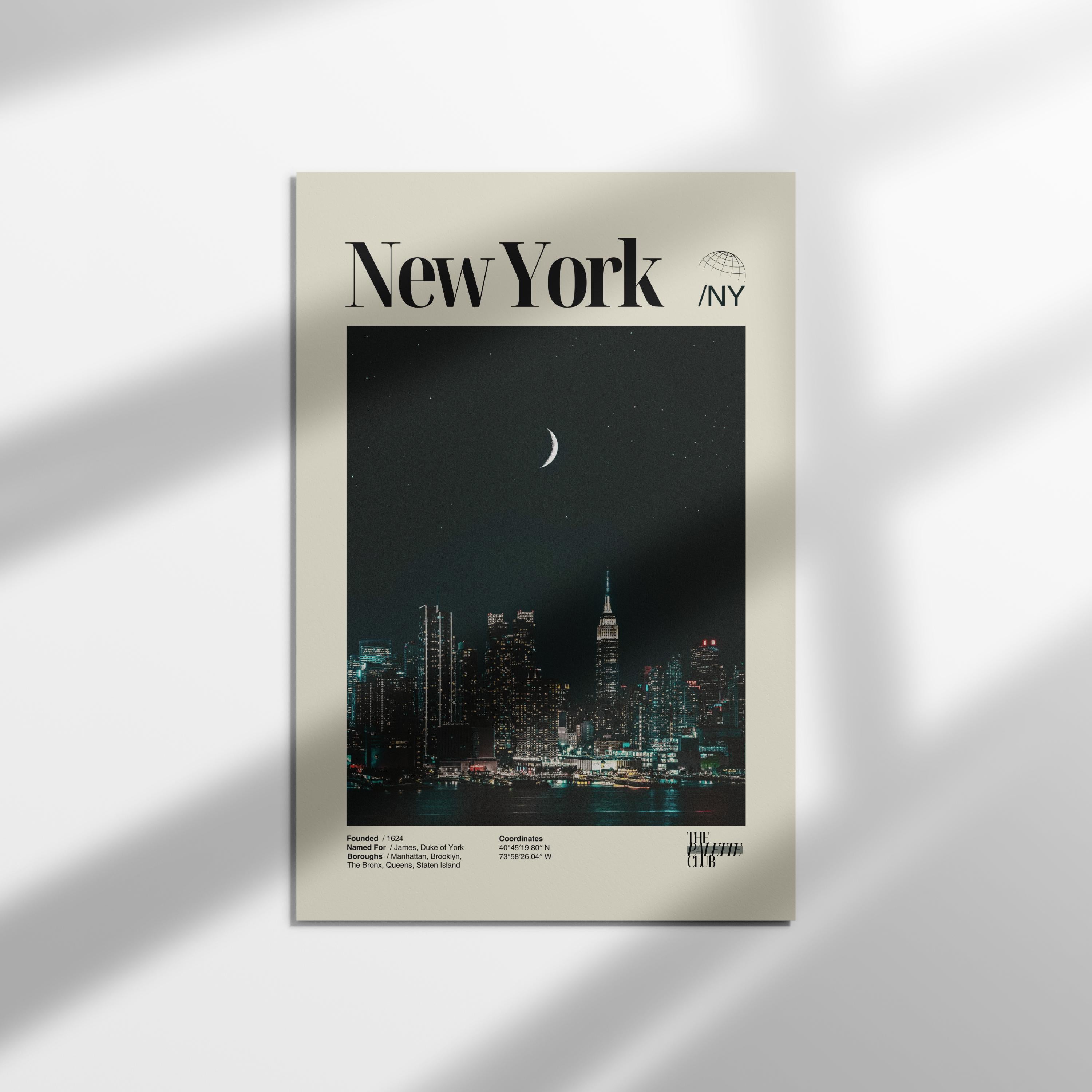 New York City Nighttime Skyline Print