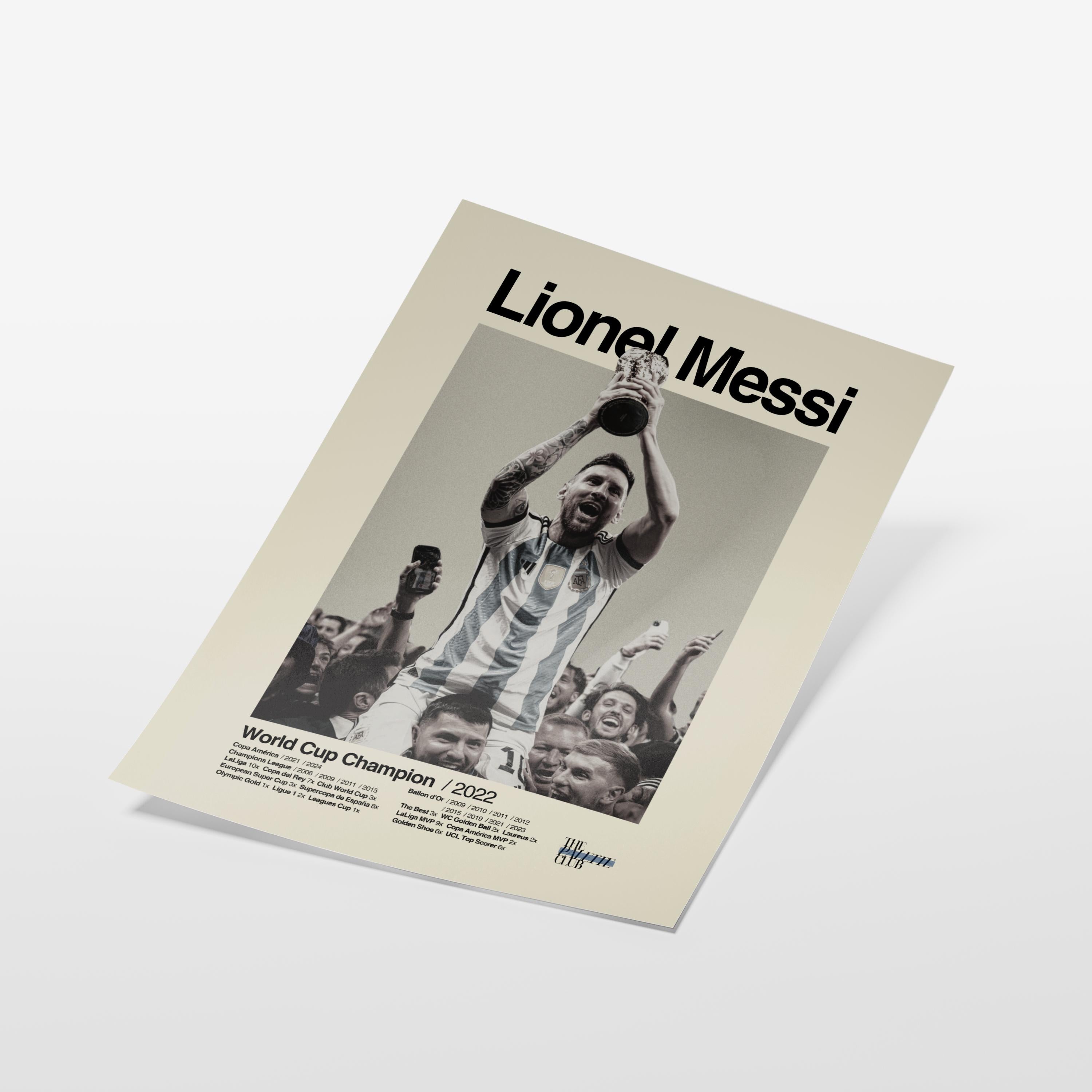 Lionel Messi Argentina World Cup Print v3