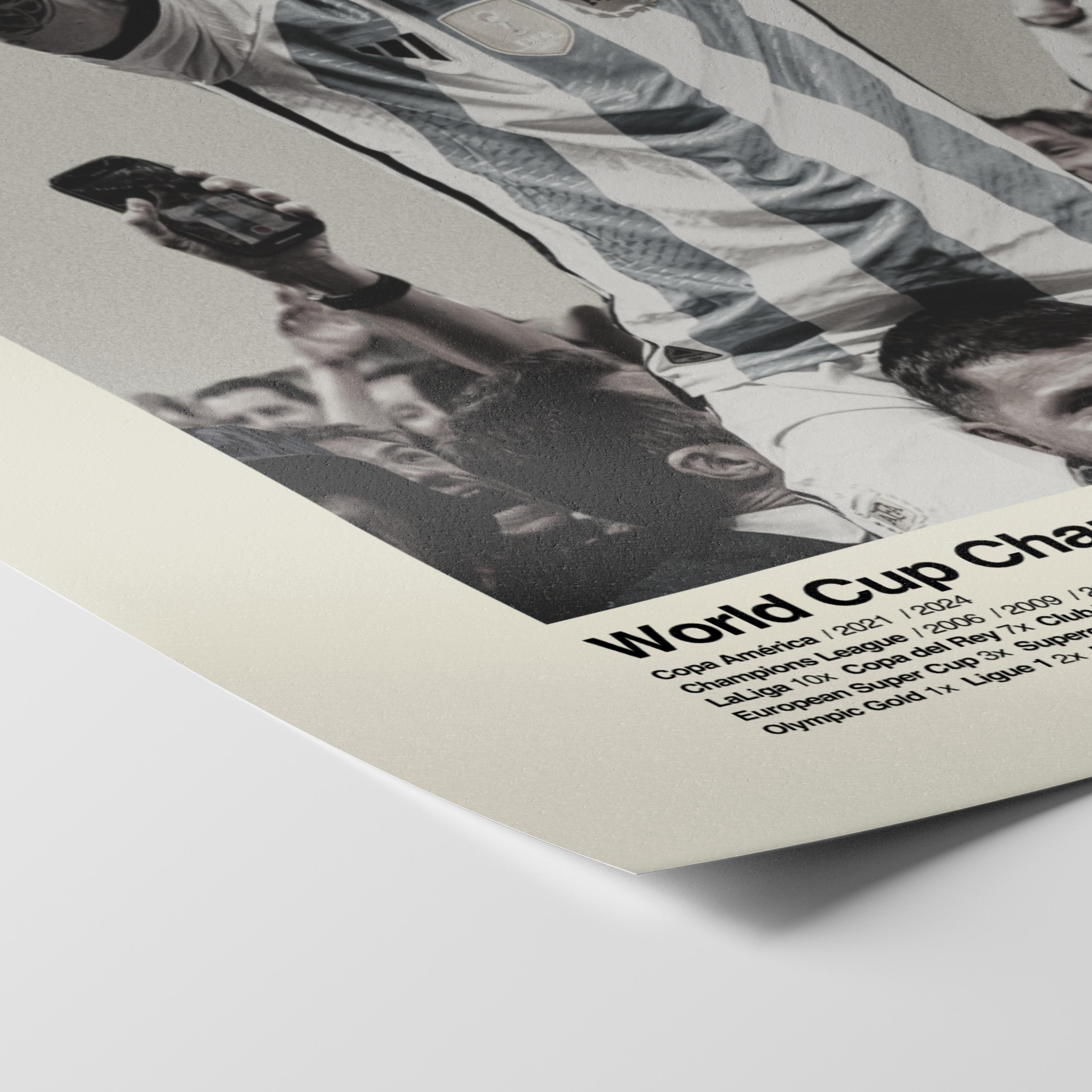Lionel Messi Argentina World Cup Print v3