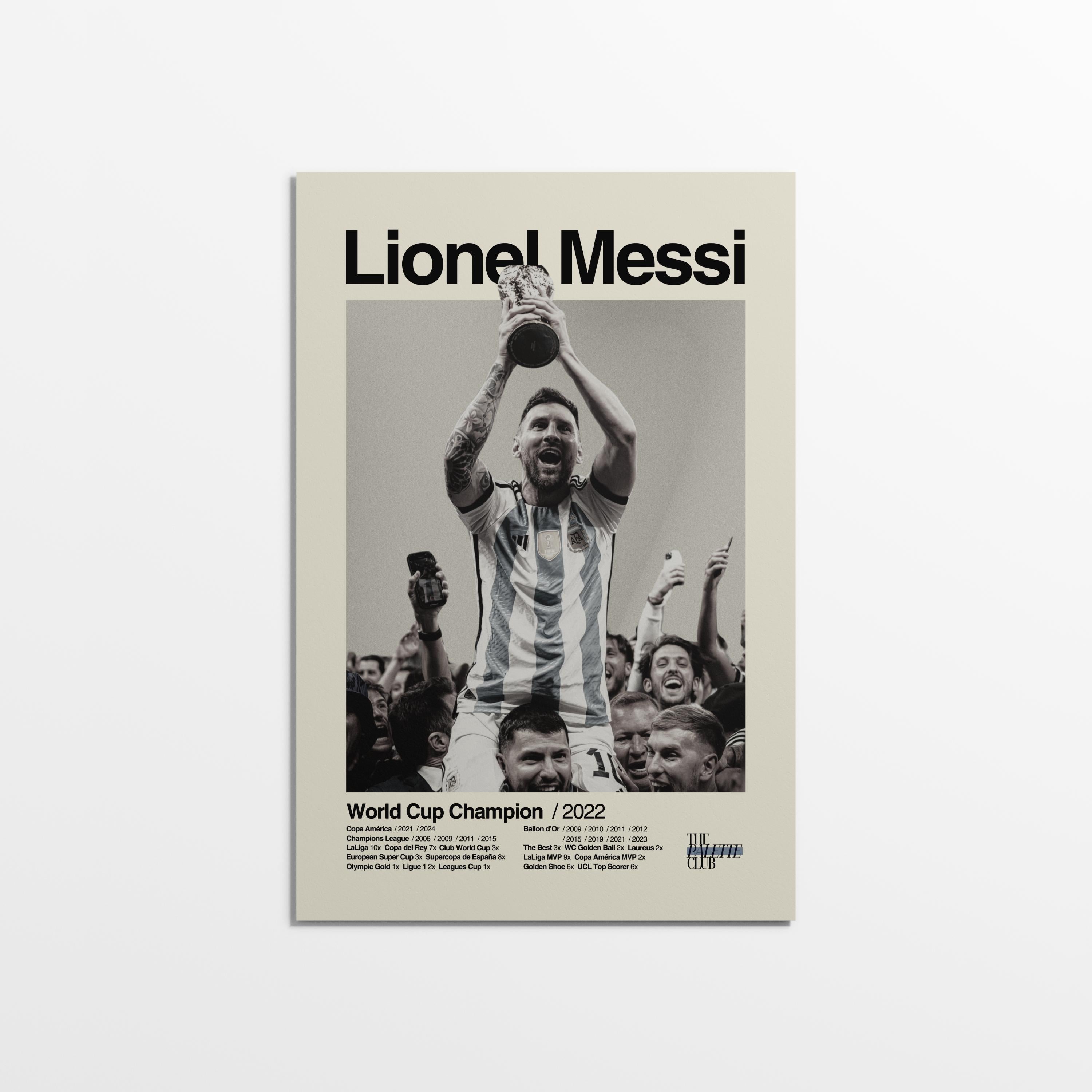 Lionel Messi Argentina World Cup Print v3