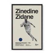 Zinedine Zidane France World Cup Print v2