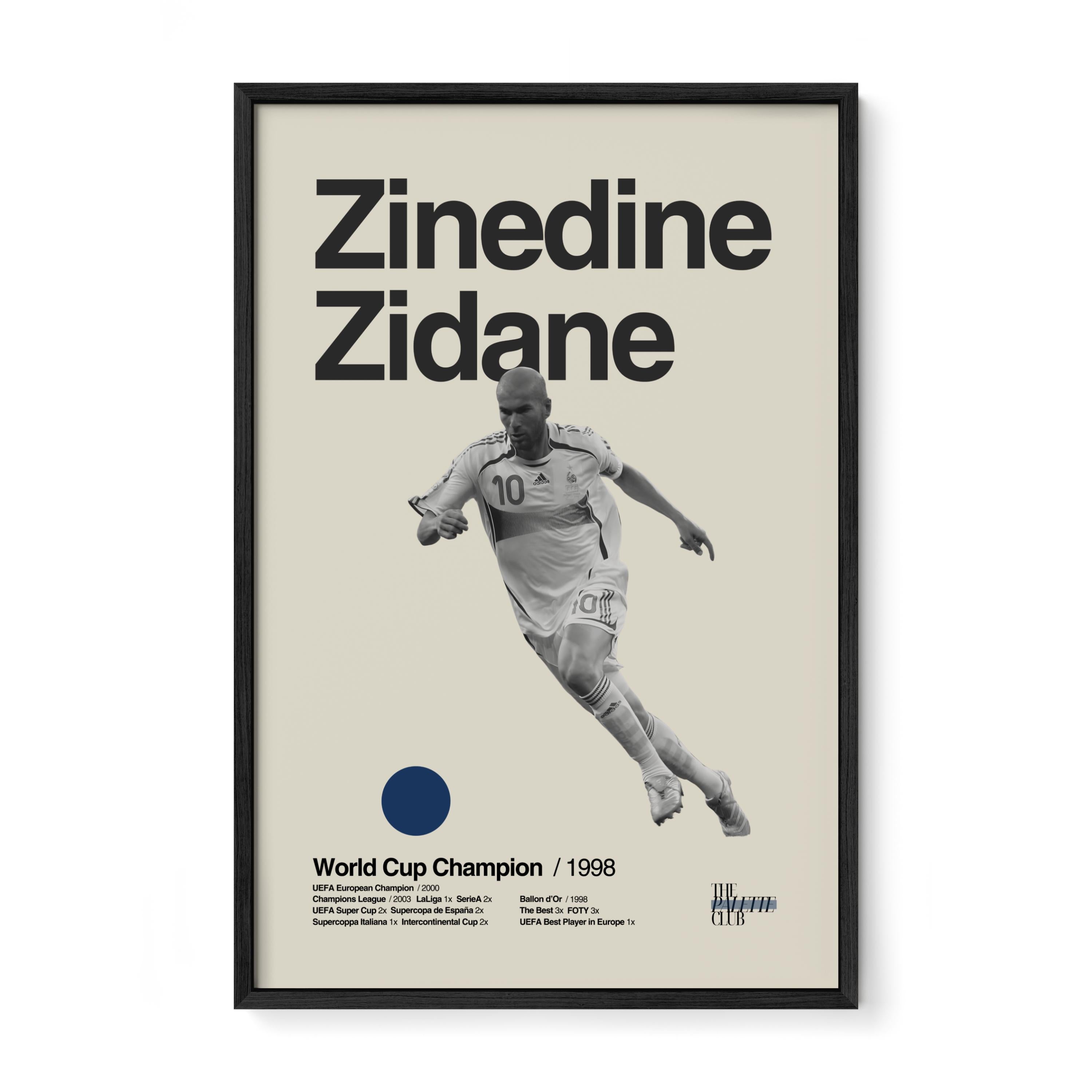Zinedine Zidane France World Cup Print v2