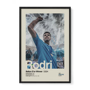 Rodri Manchester City Treble Print v2