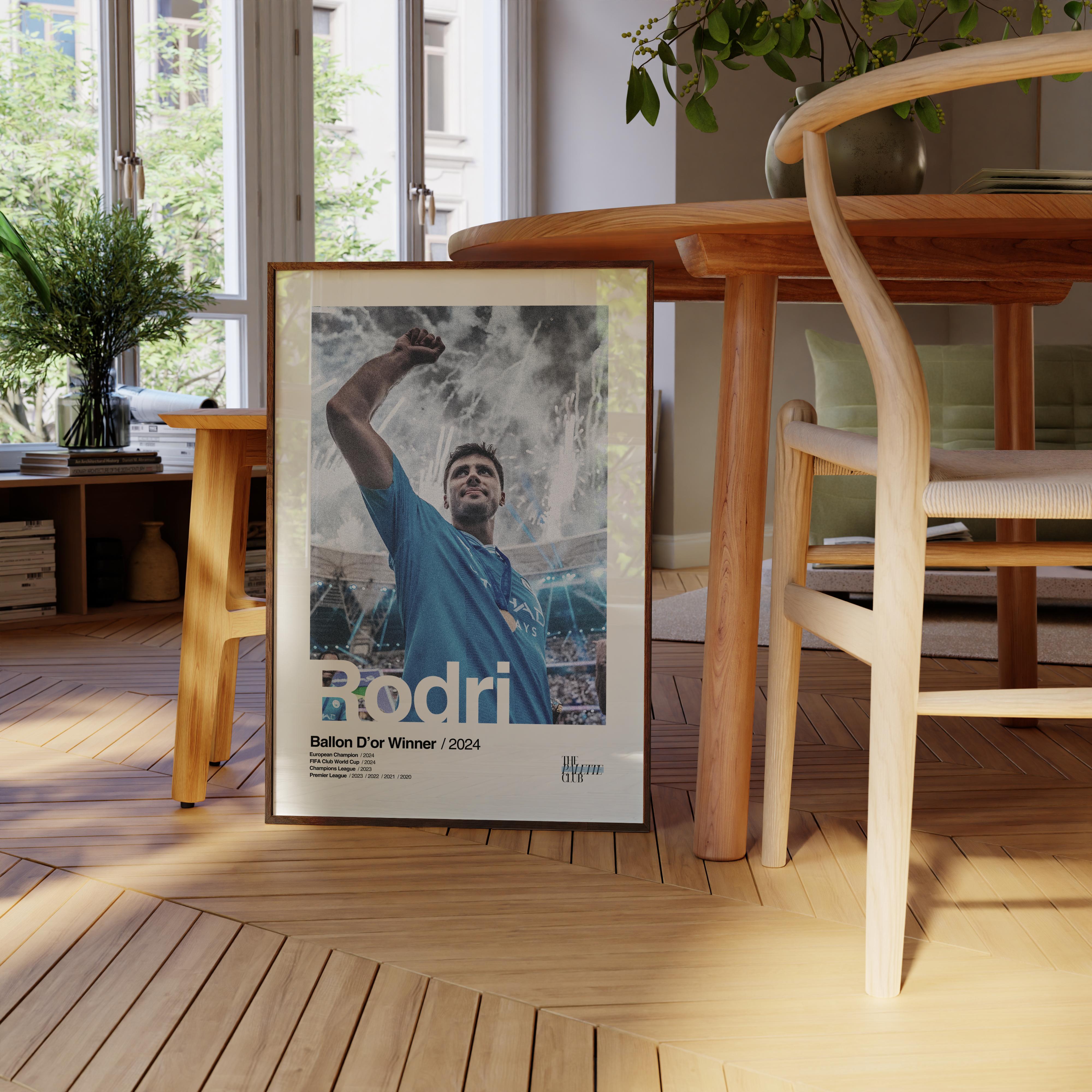 Rodri Manchester City Treble Print v2