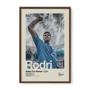 Rodri Manchester City Treble Print v2