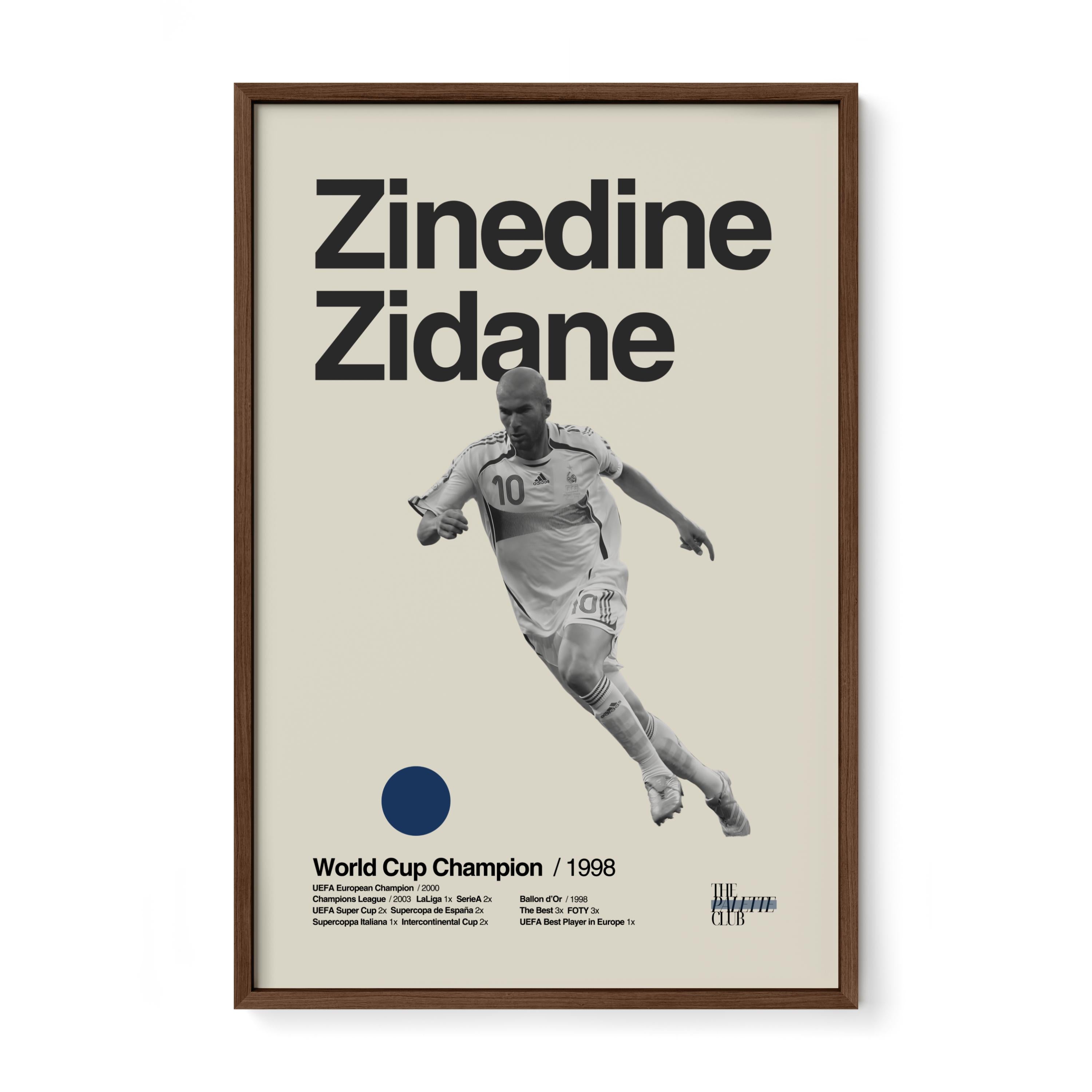 Zinedine Zidane France World Cup Print v2