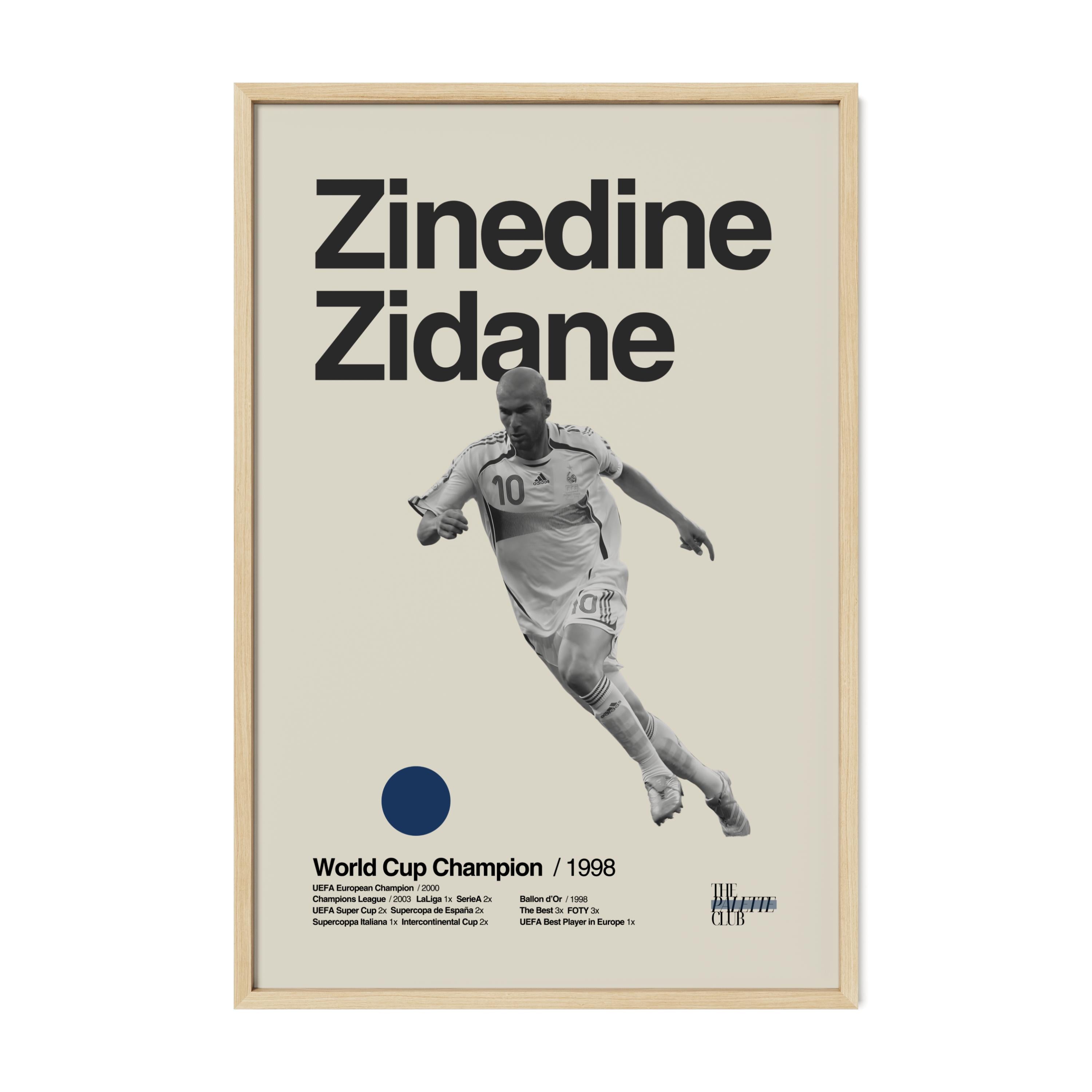 Zinedine Zidane France World Cup Print v2