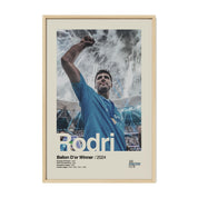 Rodri Manchester City Treble Print v2