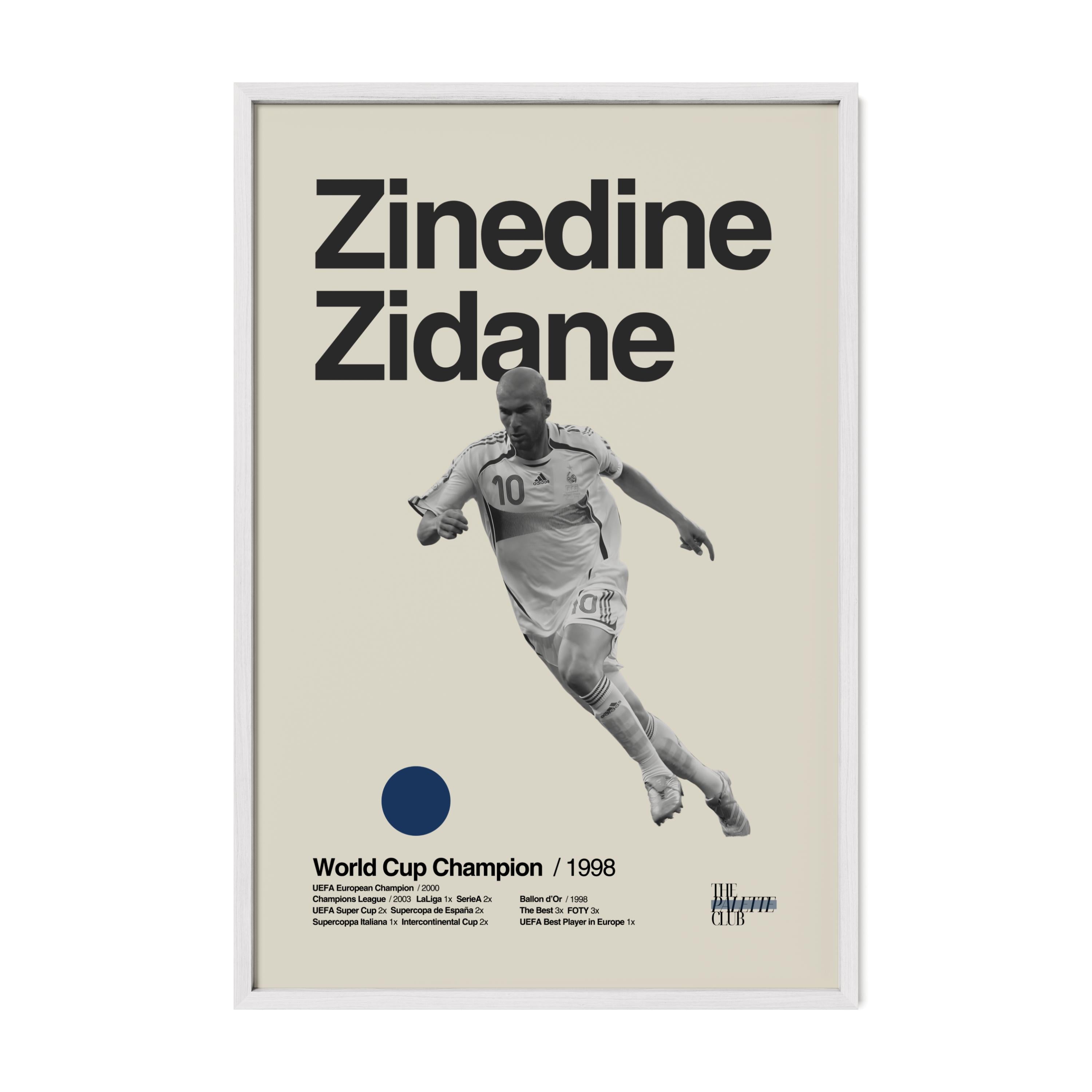 Zinedine Zidane France World Cup Print v2