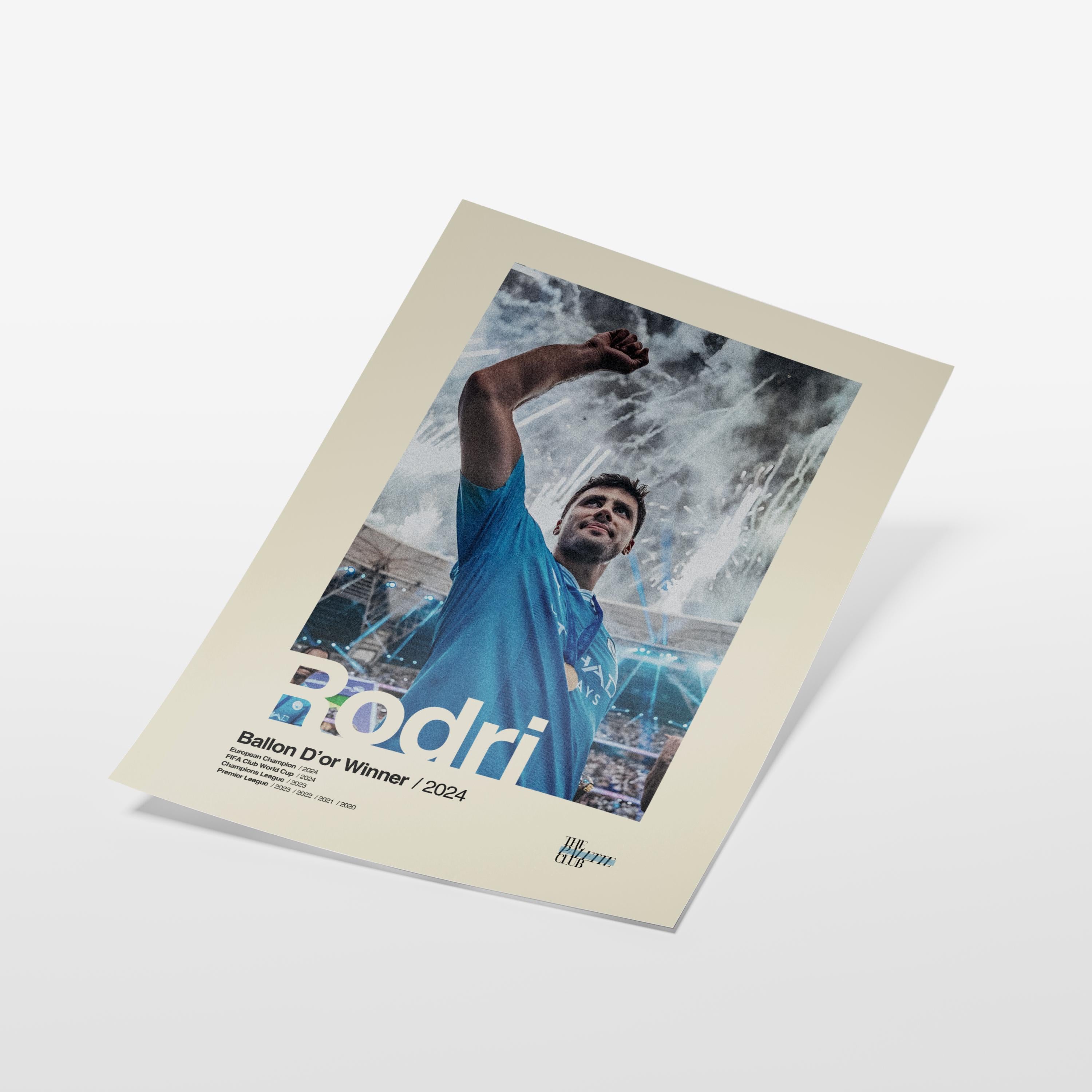 Rodri Manchester City Treble Print v2