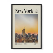 New York City Sunset Skyline Print v2