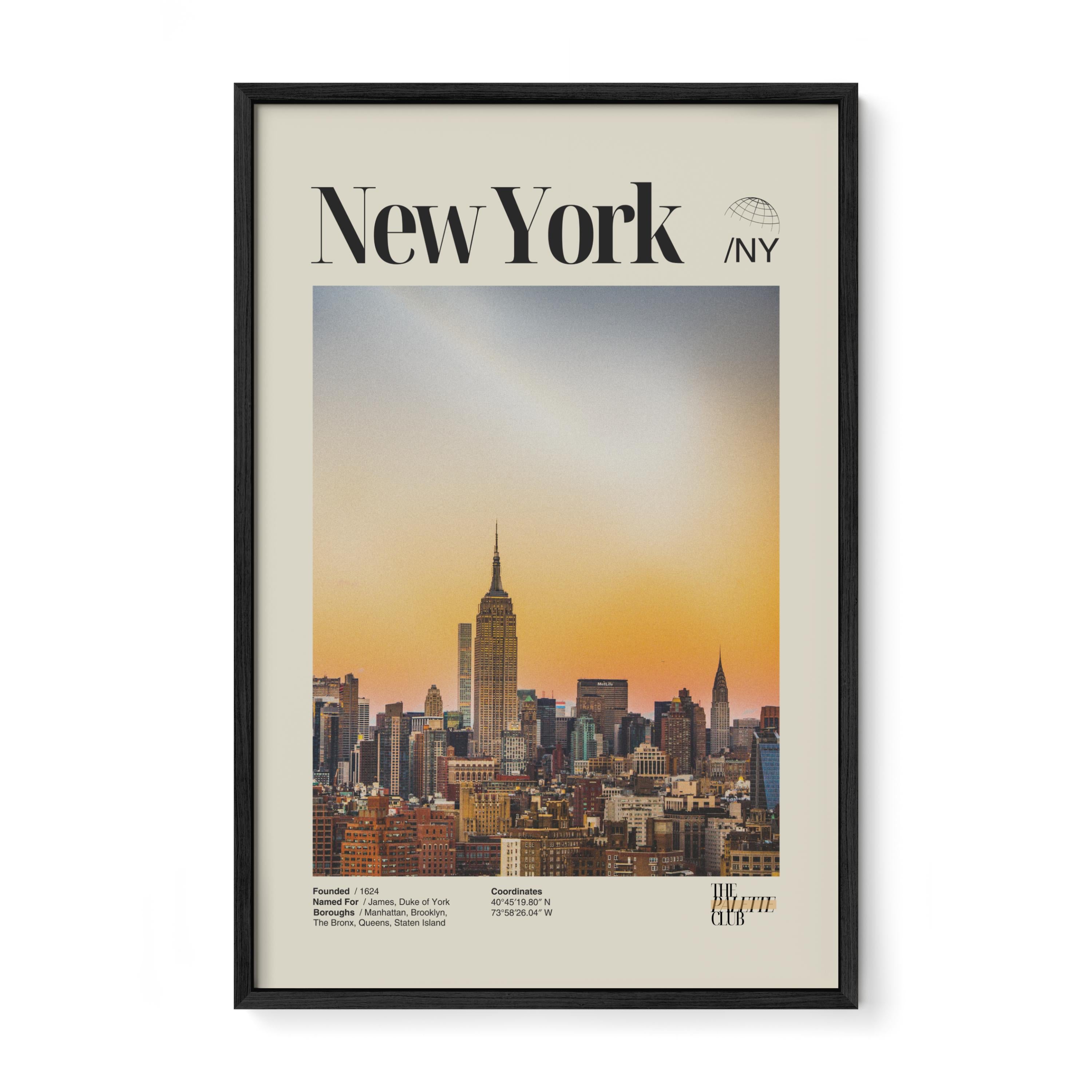 New York City Sunset Skyline Print v2