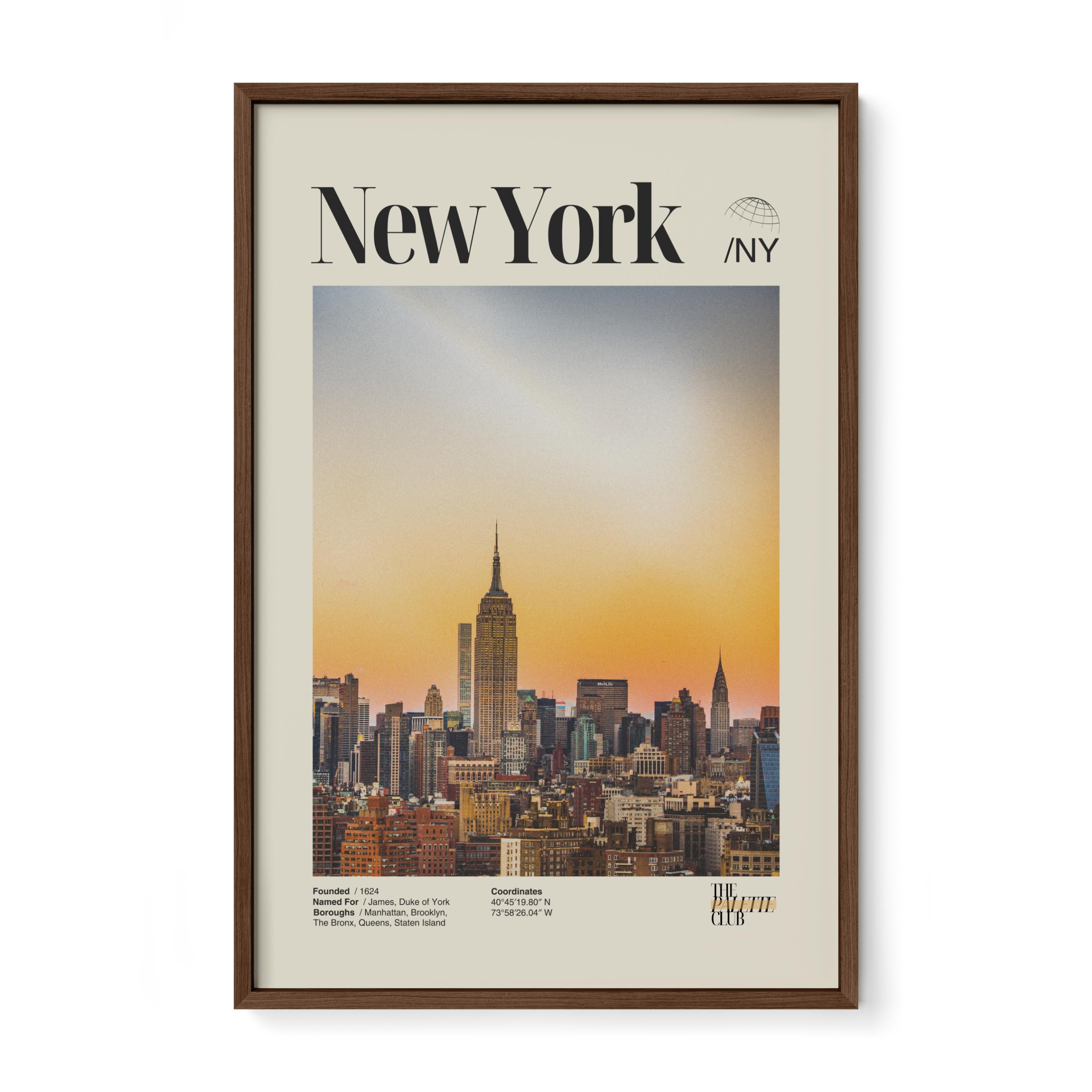 New York City Sunset Skyline Print v2