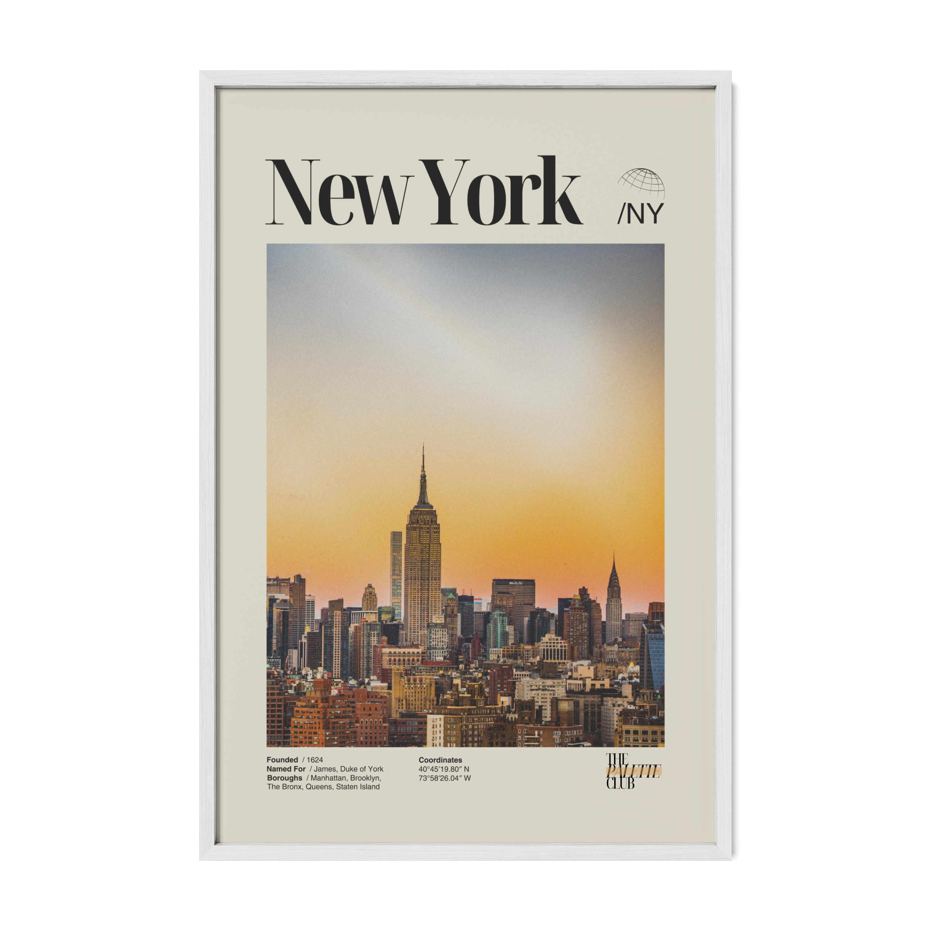 New York City Sunset Skyline Print v2