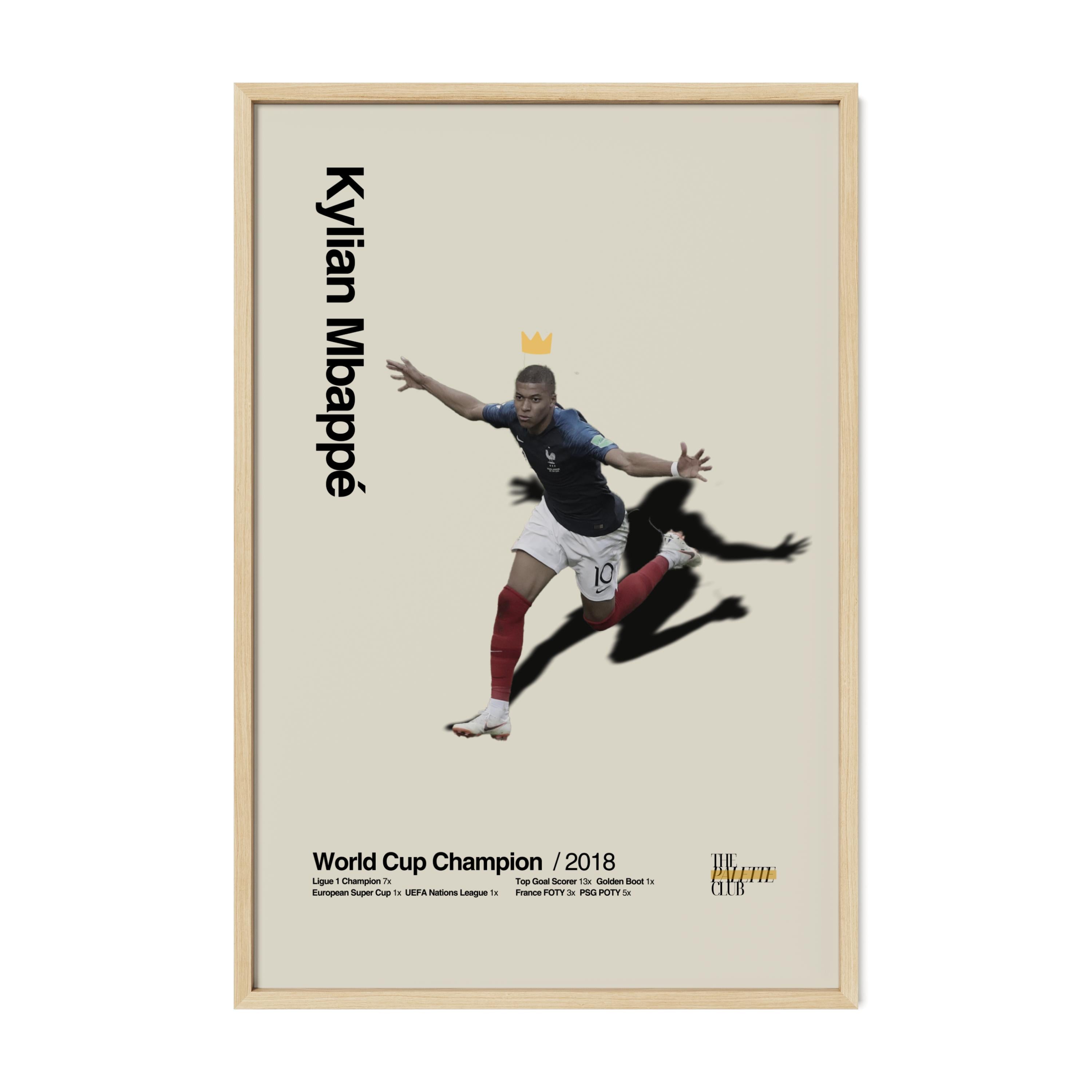 Kylian Mbappé France World Cup Golden Crown Print