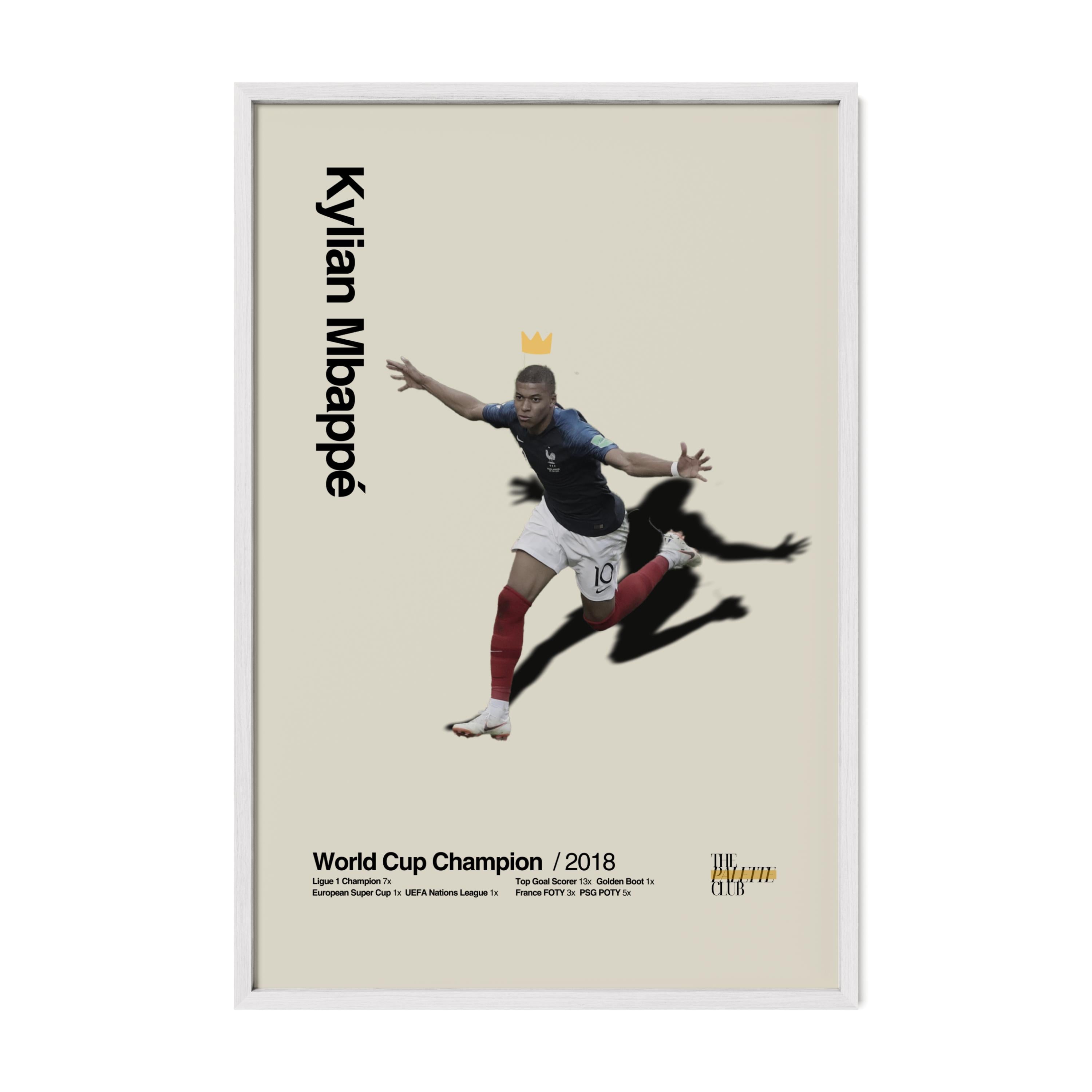 Kylian Mbappé France World Cup Golden Crown Print