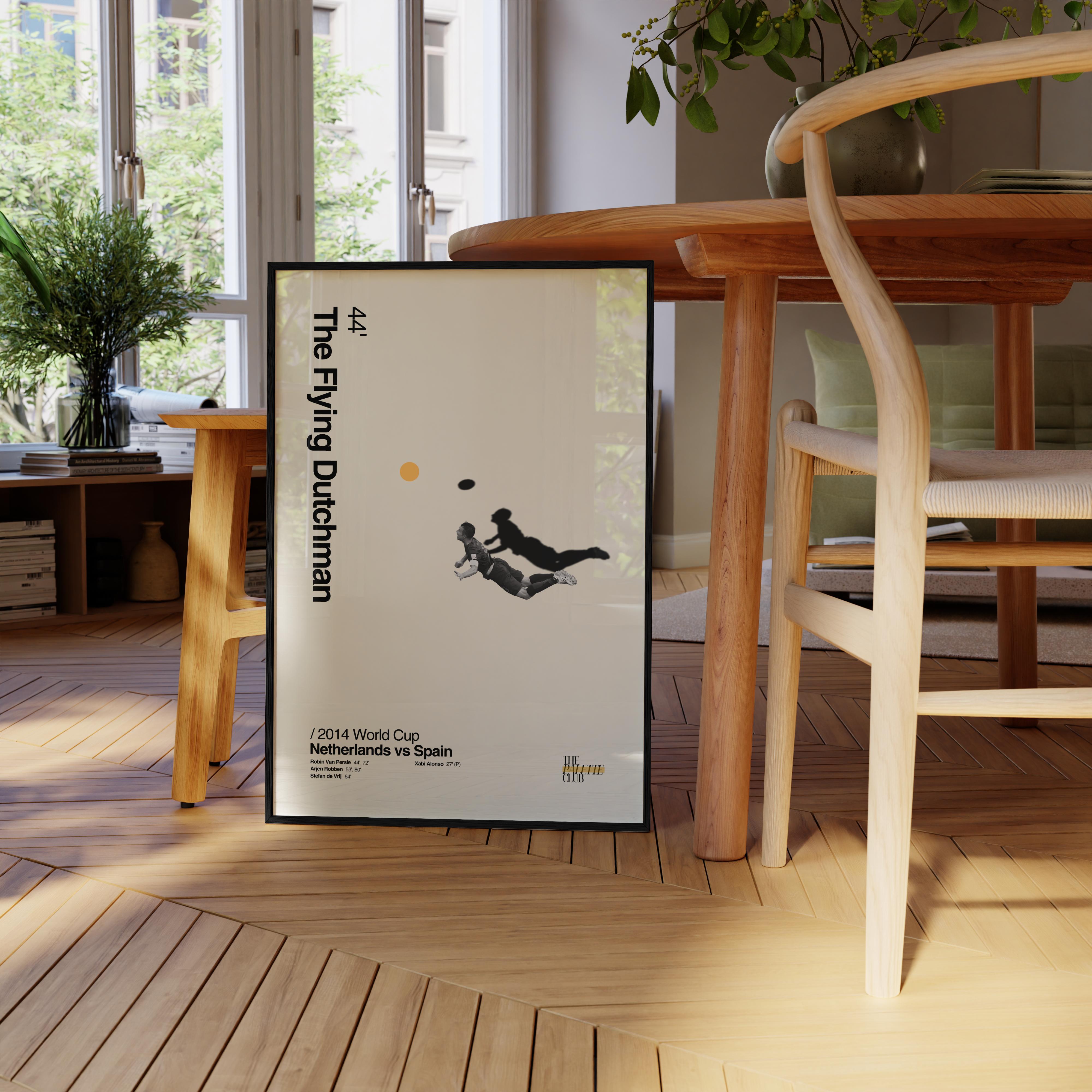 Van Persie "The Flying Dutchman" Netherlands 2014 World Cup Print