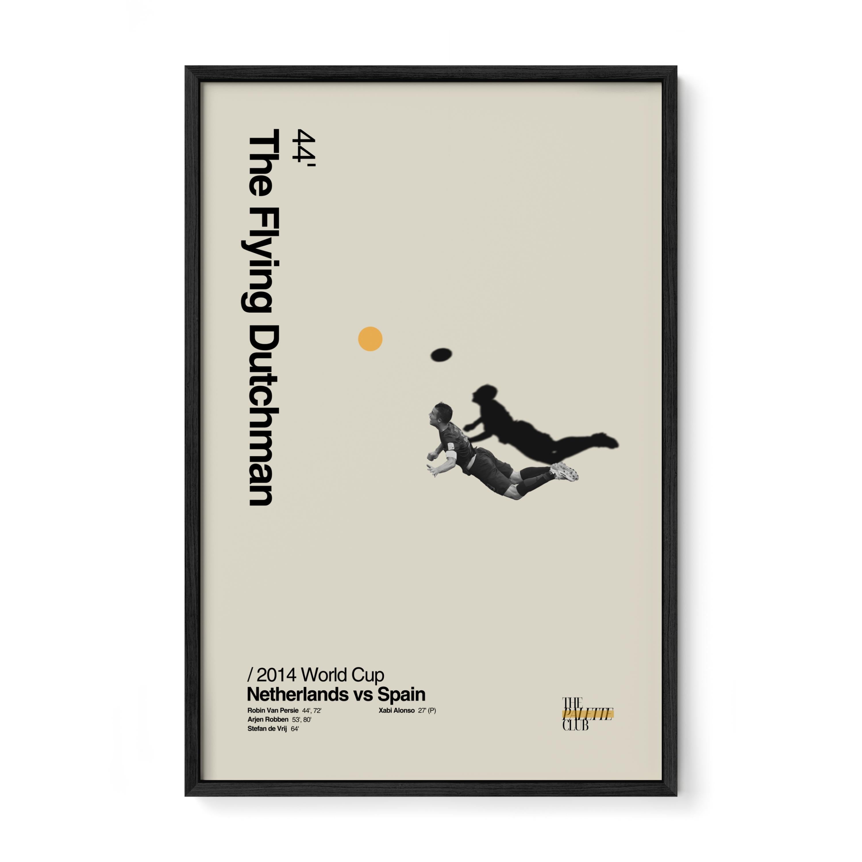 Van Persie "The Flying Dutchman" Netherlands 2014 World Cup Print
