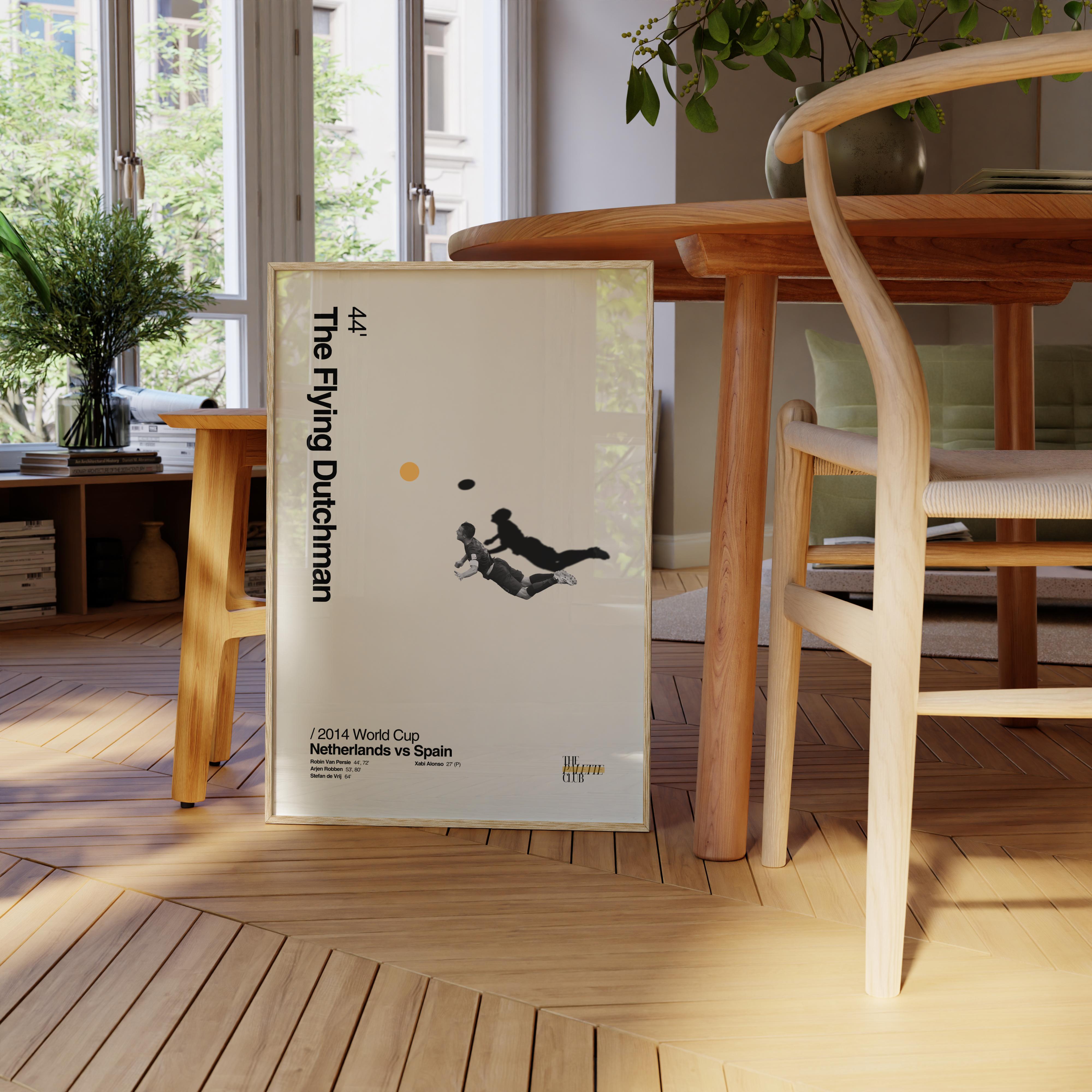 Van Persie "The Flying Dutchman" Netherlands 2014 World Cup Print