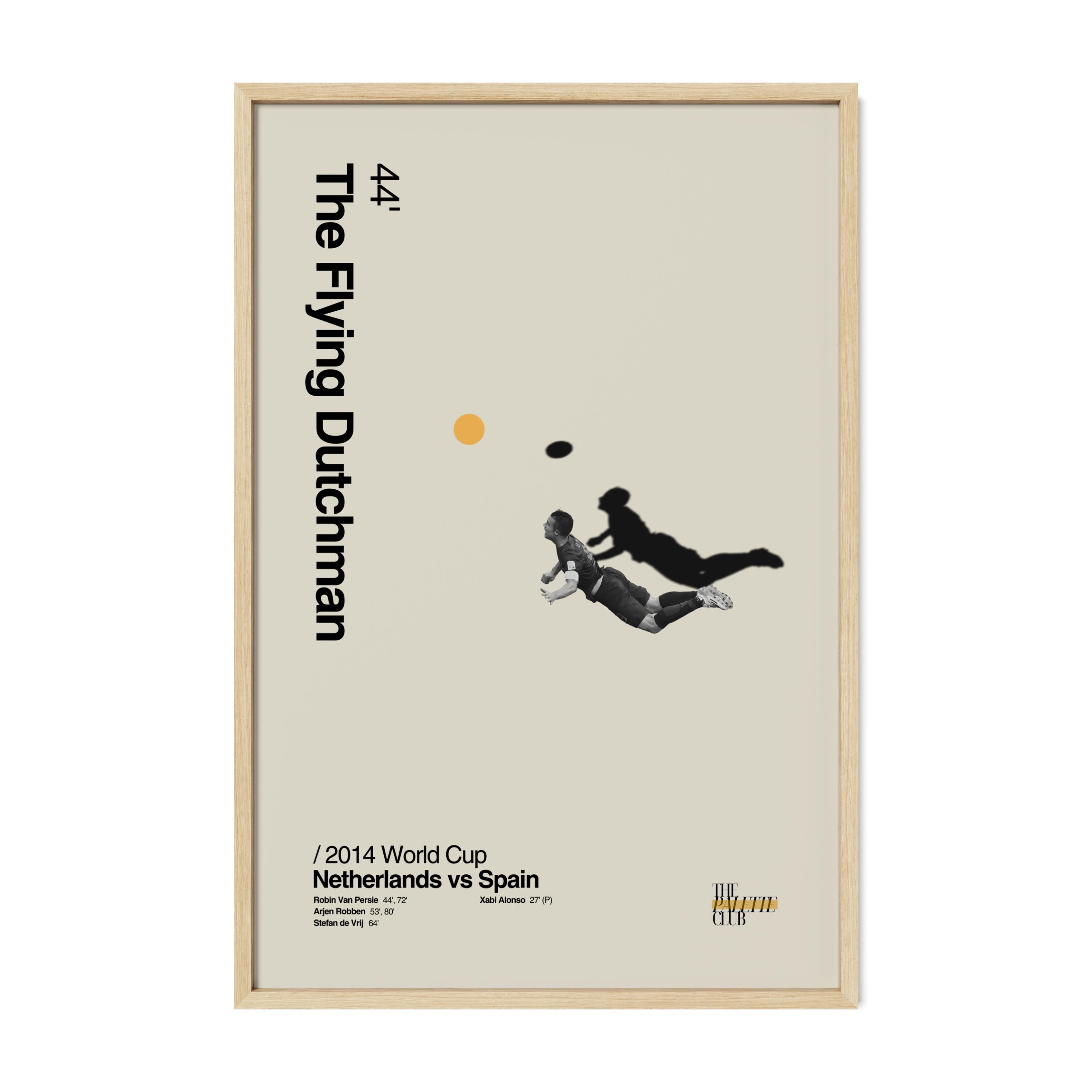Van Persie "The Flying Dutchman" Netherlands 2014 World Cup Print