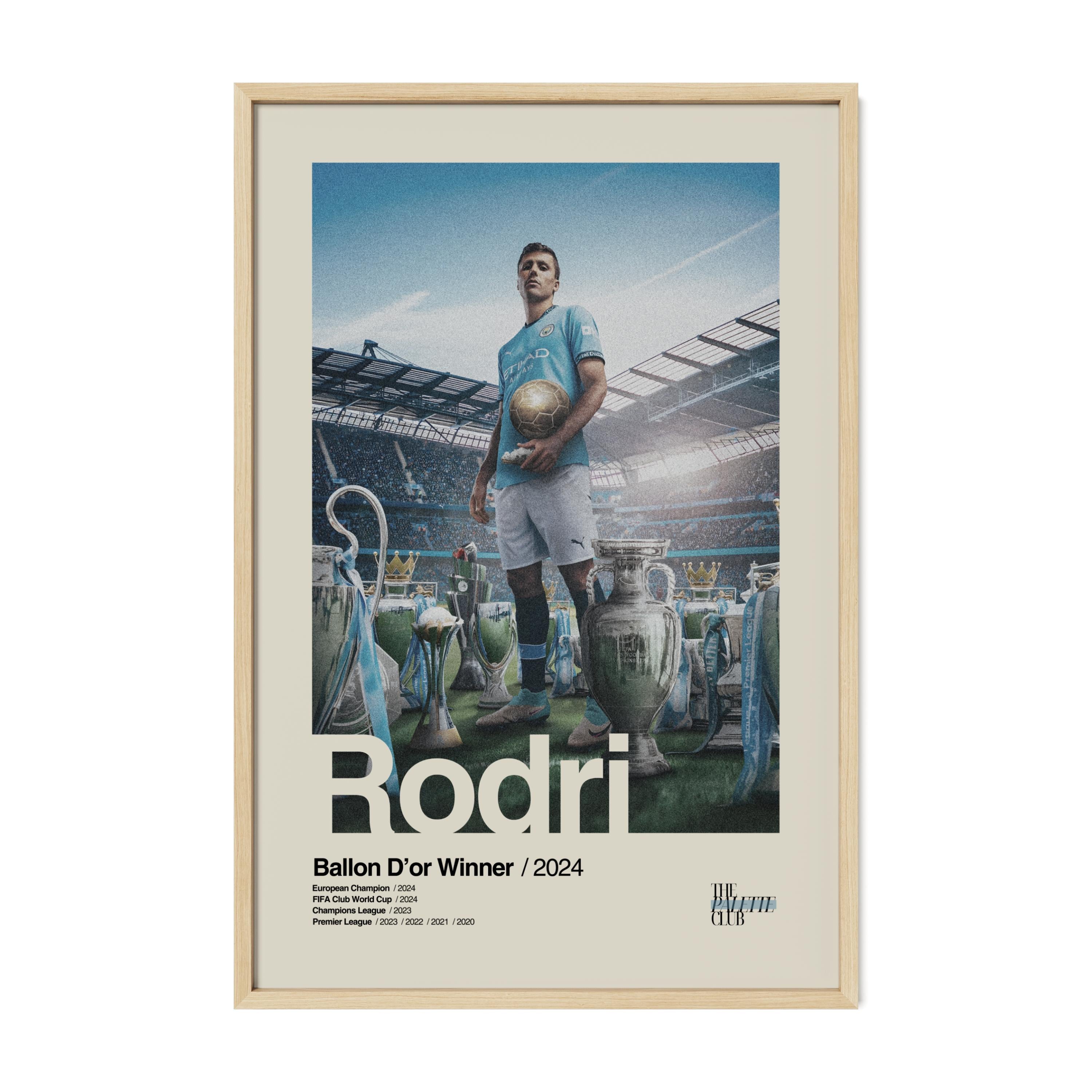 Rodri Manchester City Treble Print v1