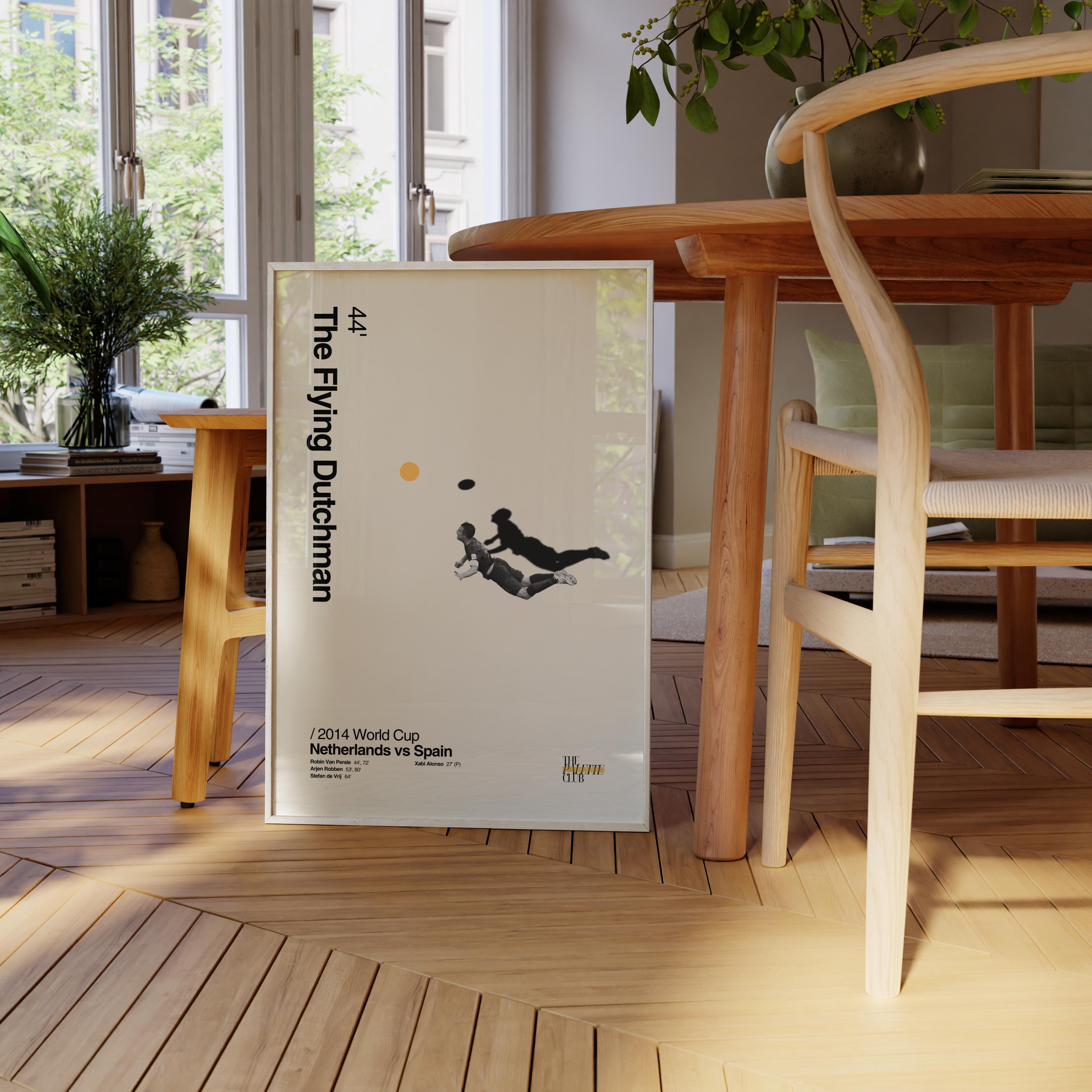 Van Persie "The Flying Dutchman" Netherlands 2014 World Cup Print